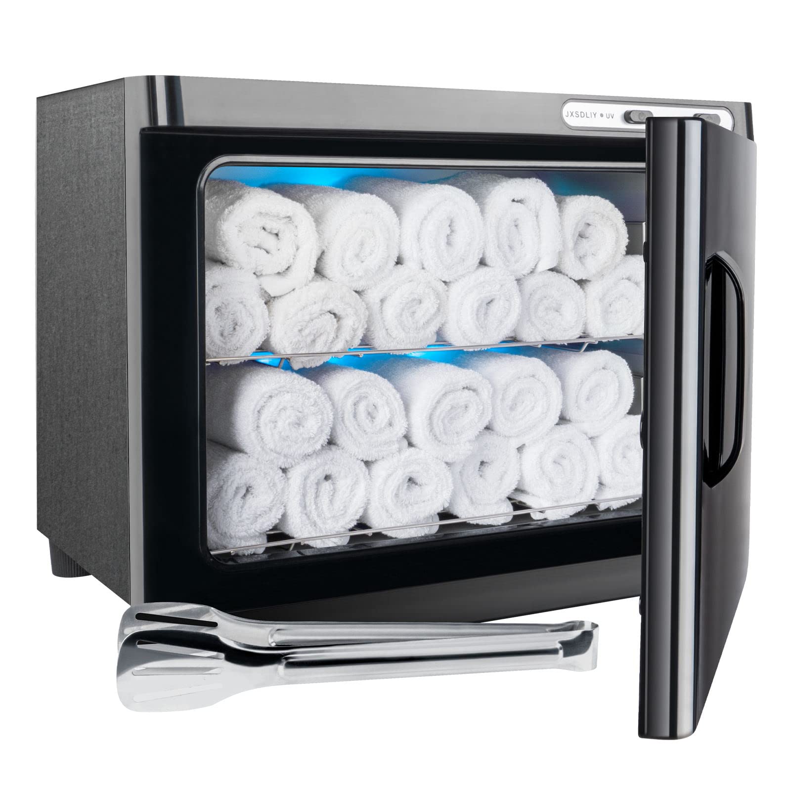 Professional 23L Large Capacity Towel Warmer Cabinet with LED Light - Fast Heating Bathroom Towel Heater for Spa, Salon & Home Use | Black Hot Towel Dispenser for Facial, Massage & Luxury Bathroom Experience