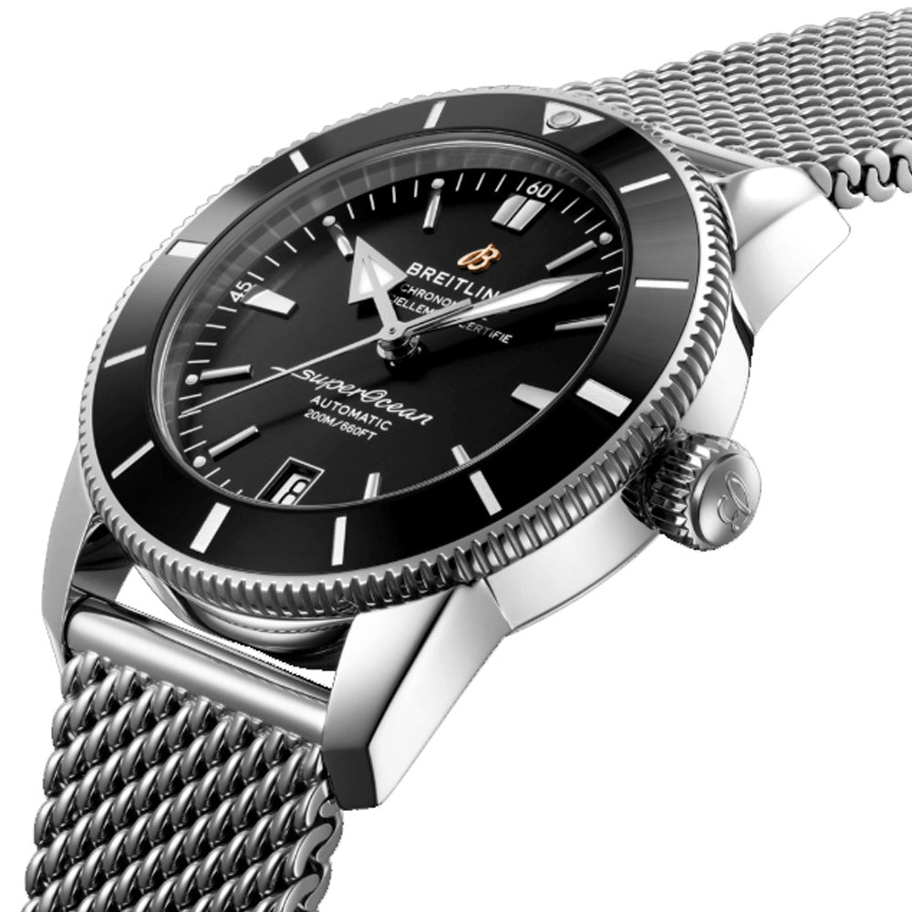 Breitling Superocean Heritage B20 Automatic 46mm Stainless Steel Men's Diving Watch - Luxury Waterproof Timepiece for Professional Divers & Water Sports Enthusiasts