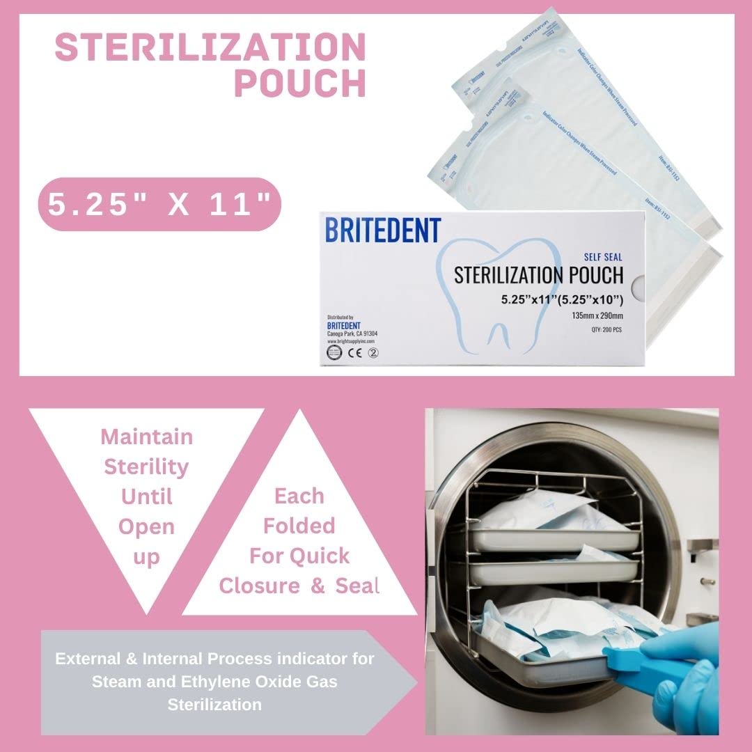 Self-Sealing Sterilization Pouches 5.25