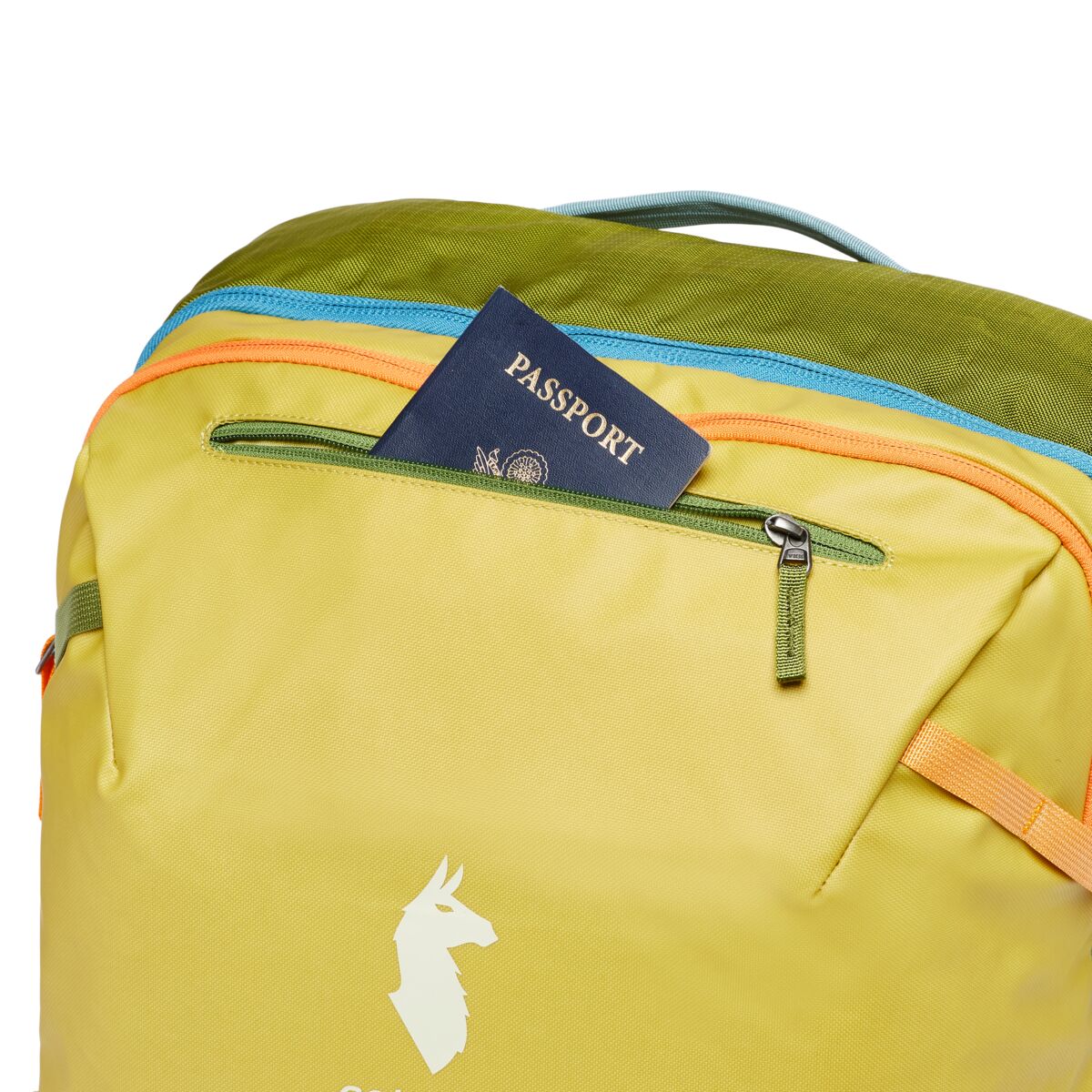 Cotopaxi Allpa 42L Travel Backpack - 42L Carry-On Hiking Backpack with Laptop Sleeve, Water-Resistant & Durable for Outdoor Adventures, Travel & Commuting - Lemongrass/Cedar Color