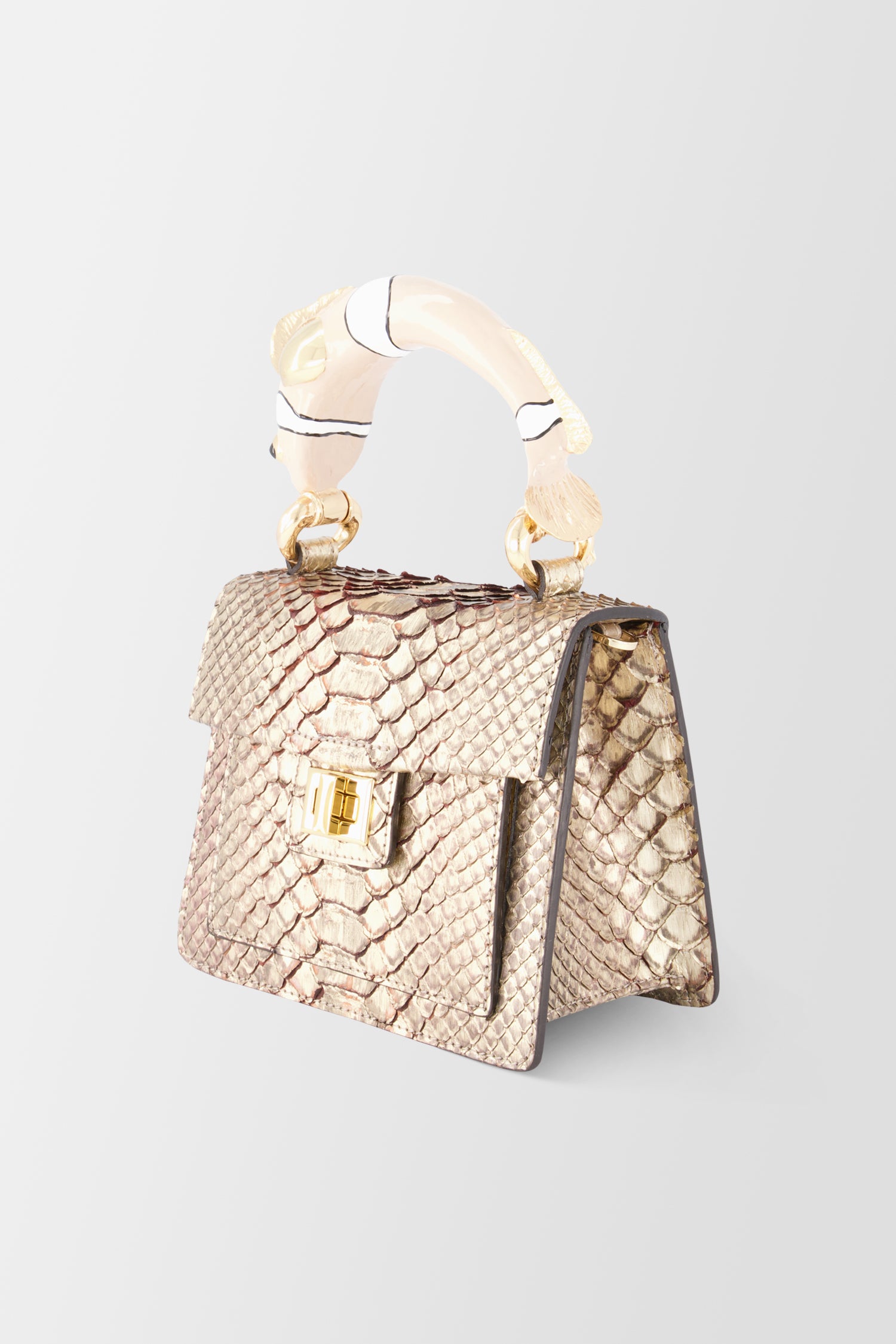 Krenoir Beige Fish Mini Kandie Handbag - Stylish Women's Crossbody Purse for Casual Outings, Date Nights & Travel Accessories
