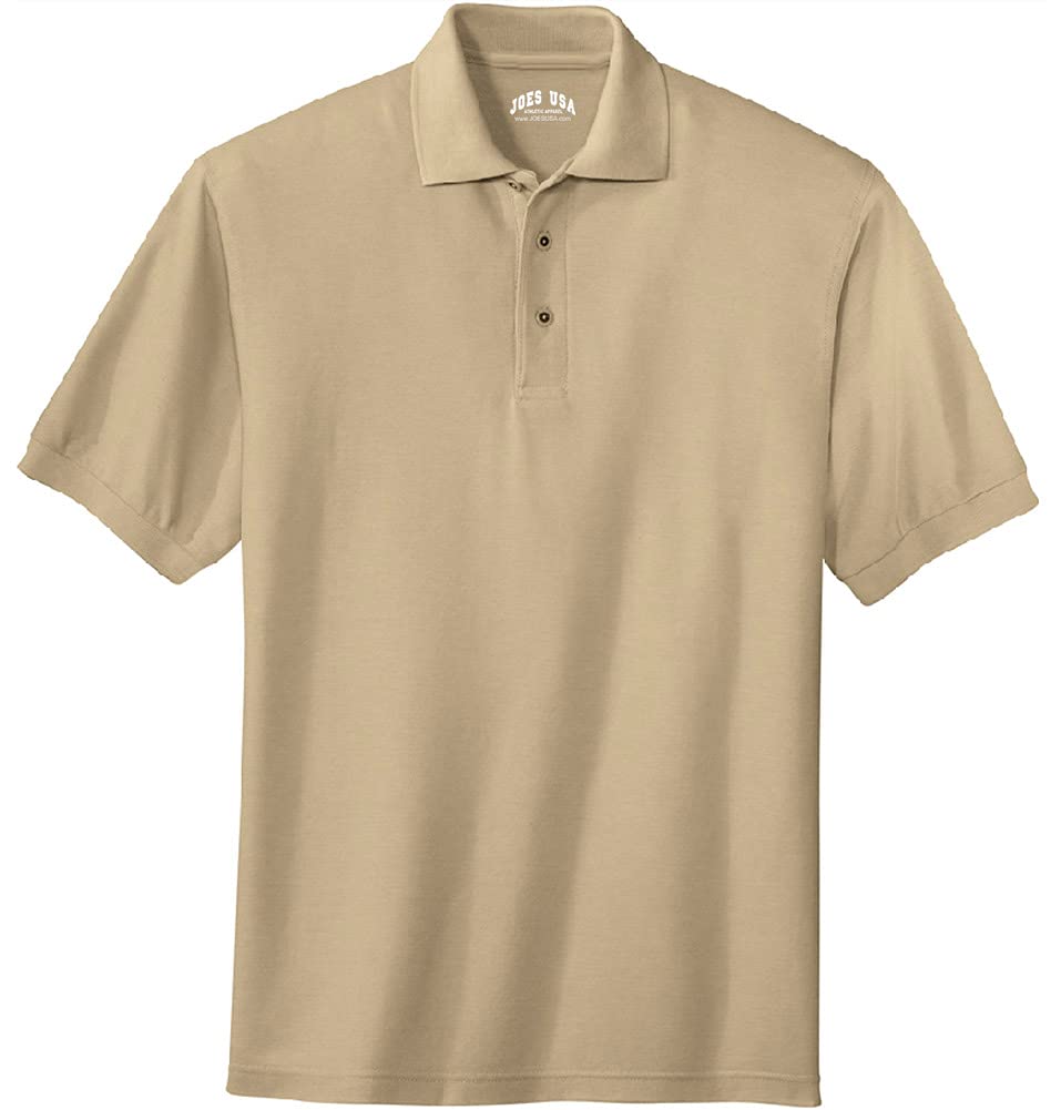 Joe's USA Men's Silk Touch Pocket Polo Shirts - Regular, Big & Tall Sizes - Comfortable & Stylish for Work, Casual & Business Outings