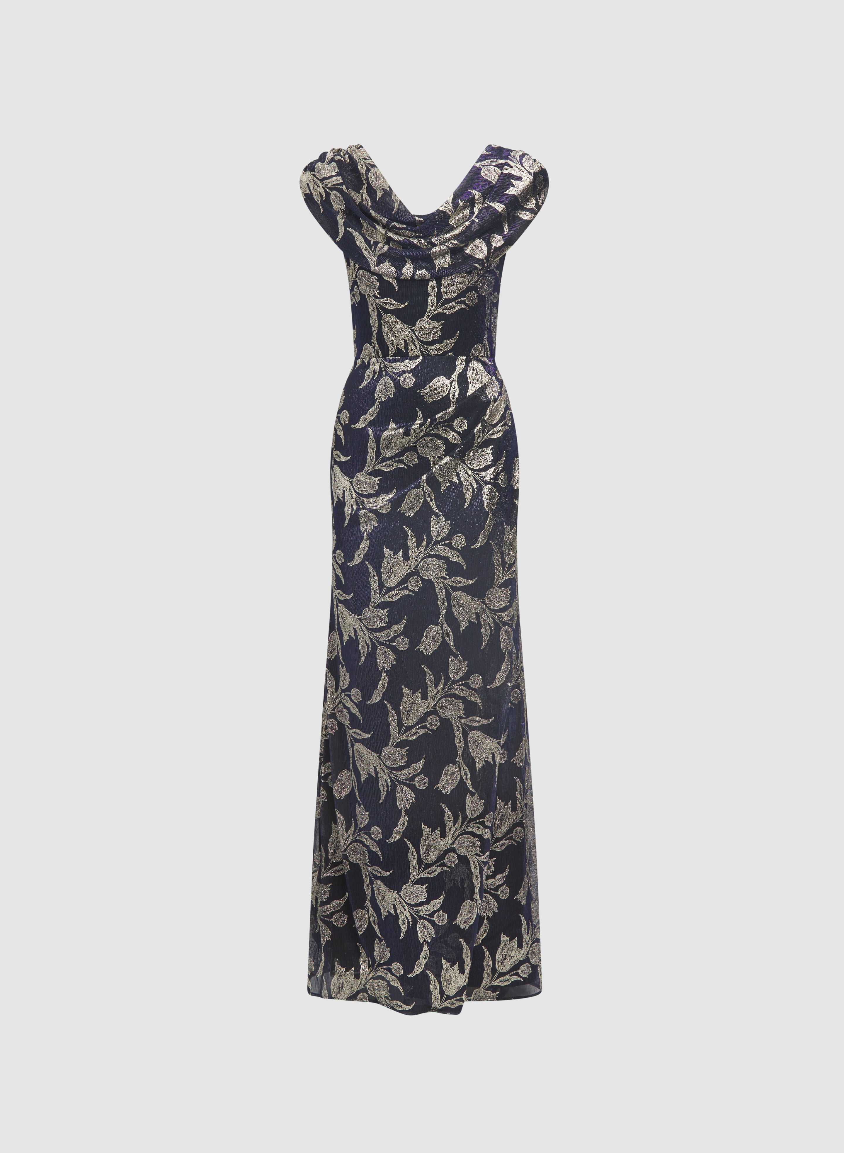 Floral Print Cowl Neck Dress for Women - Elegant & Comfortable Summer Dress for Casual Wear, Parties & Date Nights
