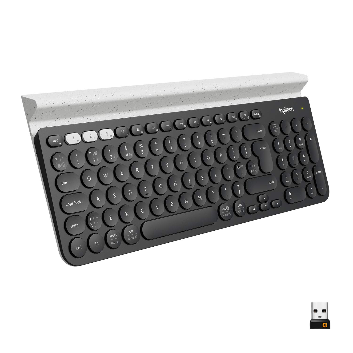 Logitech K780 Multi-Device Wireless Keyboard - Compatible with Windows, Mac, iOS & Android - Quiet Typing for Office, Home & Remote Work