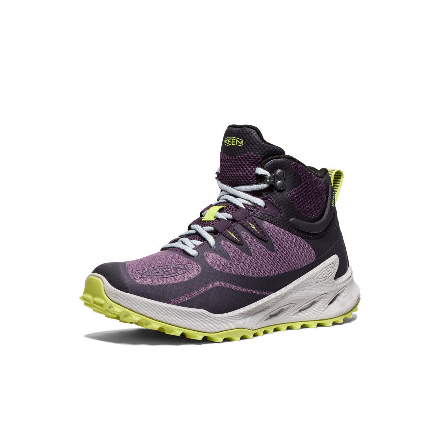 Women's Zionic Waterproof Hiking Boots - Black Plum/Daiquiri Green | Lightweight & Durable for Outdoor Adventures, Trail Walking & Camping