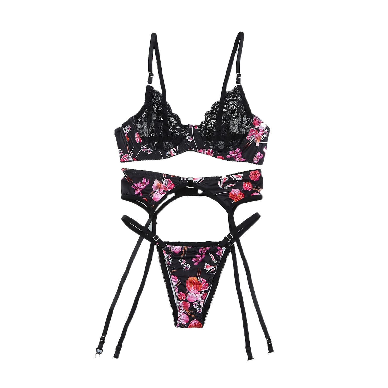 Sexy Women's Lingerie Set - 2 Piece Bodysuit & Panties Babydoll Pajama Outfit for Date Night & Romantic Occasions