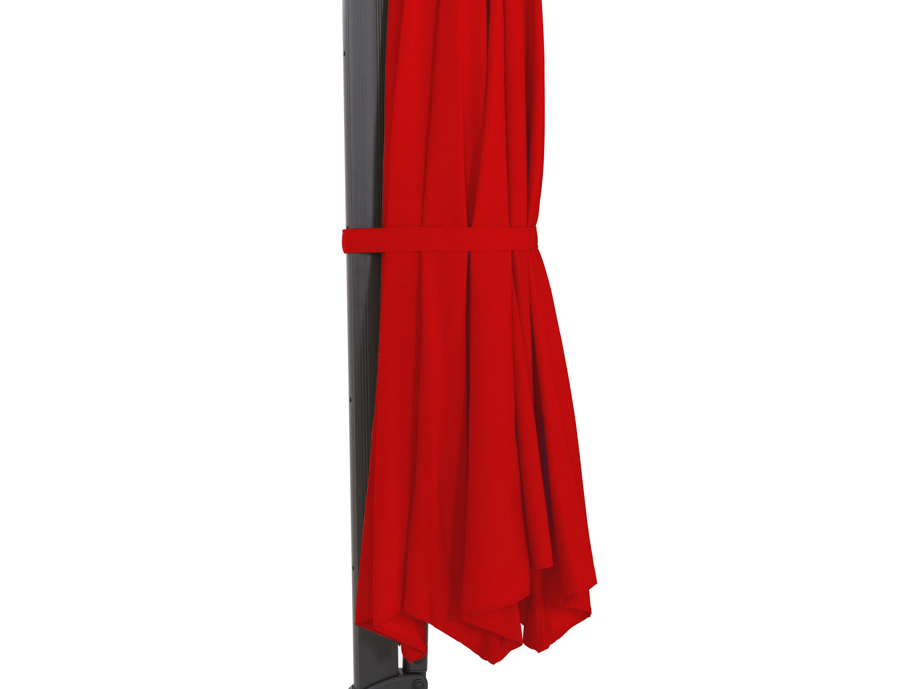11.5ft Deluxe Offset Patio Umbrella in Crimson Red - Perfect for Poolside, Backyard, and Outdoor Dining Areas