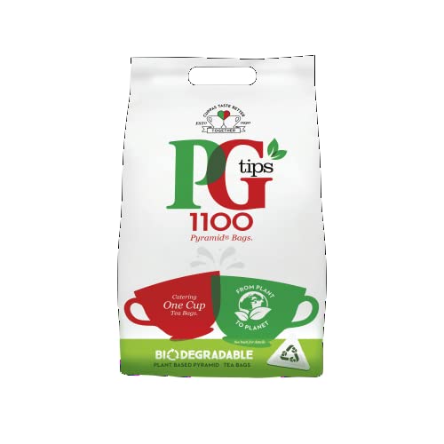 PG Tips One Cup Pyramid Tea Bags - 1100 Count Bulk Pack | Premium Black Tea for Home, Office & Hospitality Use | Perfect for Daily Brewing, Entertaining & Tea Lovers