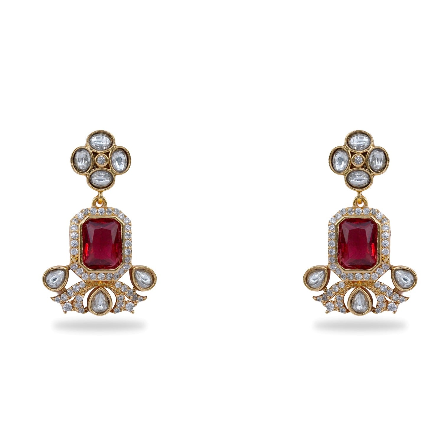 Vyapini Antique Navaratna Necklace Set - 9 Gemstone Gold Plated Jewelry for Women | Perfect for Weddings, Festivals & Special Occasions