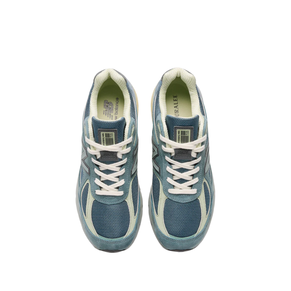 New Balance 990v4 MiUSA Running Shoes - Auralee Blue White Cream - Premium Comfort for Men & Women - Perfect for Jogging, Gym Workouts & Casual Wear