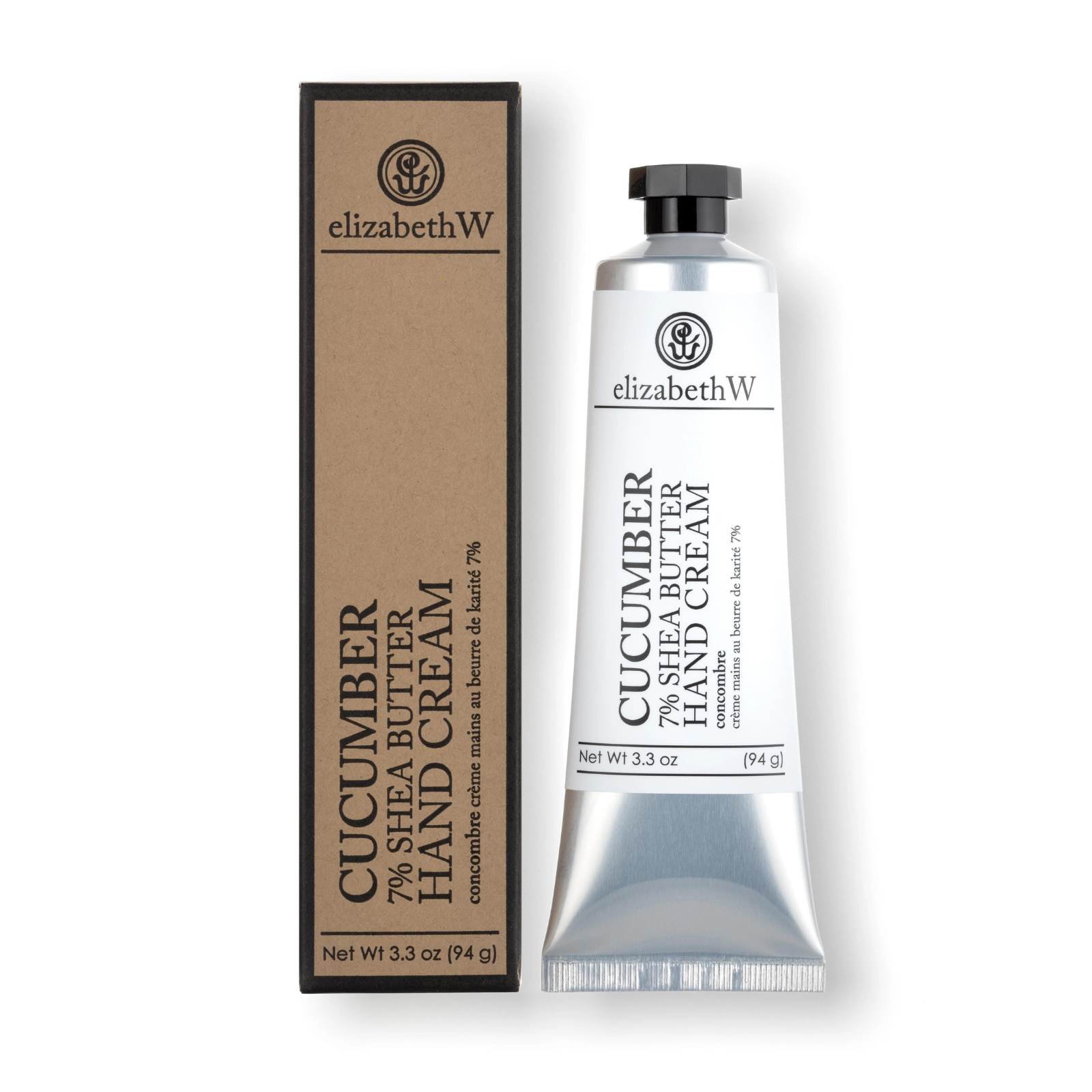 Elizabeth W Cucumber Hand Cream 3.3 oz - Hydrating & Nourishing Moisturizer for Dry Hands - Perfect for Office, Travel & Daily Skincare Routine