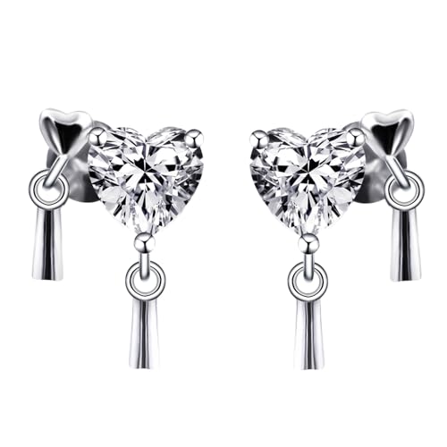 Heart Moissanite Stud