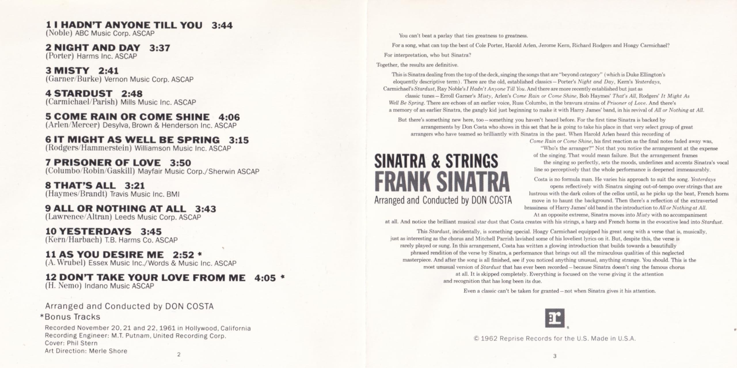 Frank Sinatra & Strings - Classic Jazz & Swing Music Album | Perfect for Relaxing, Dinner Parties & Romantic Evenings