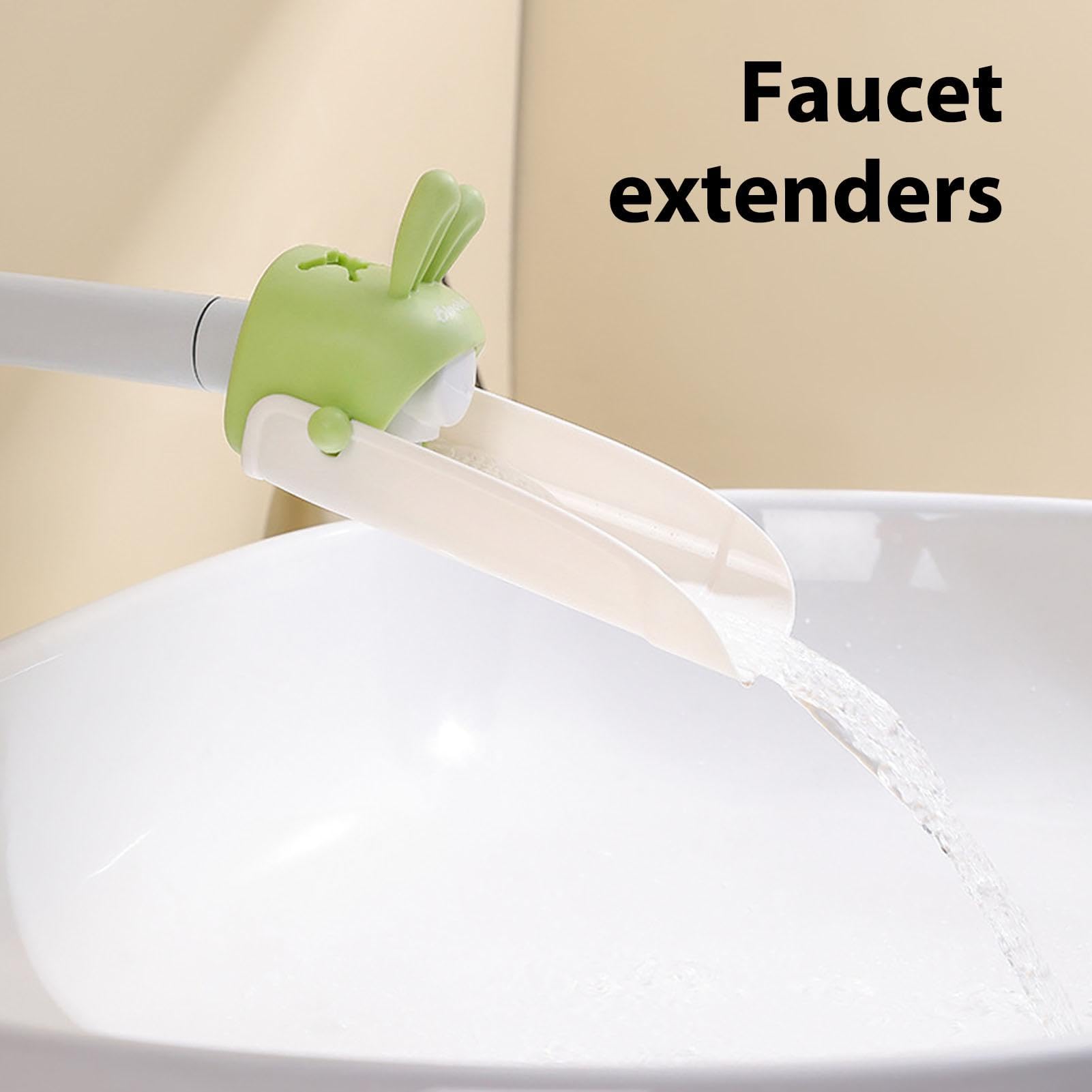**Cartoon Silicone Bathtub Faucet Extender for Kids - Adjustable Sink Spout Cover, Hand Washing Helper for Toddlers & Children - Perfect for Bathroom Sink, Safe & Fun Hand Washing Experience**    *(Use Case: Ideal for teaching kids proper handwashing habits, making bath time easier, and preventing splashes in the bathroom sink.)*