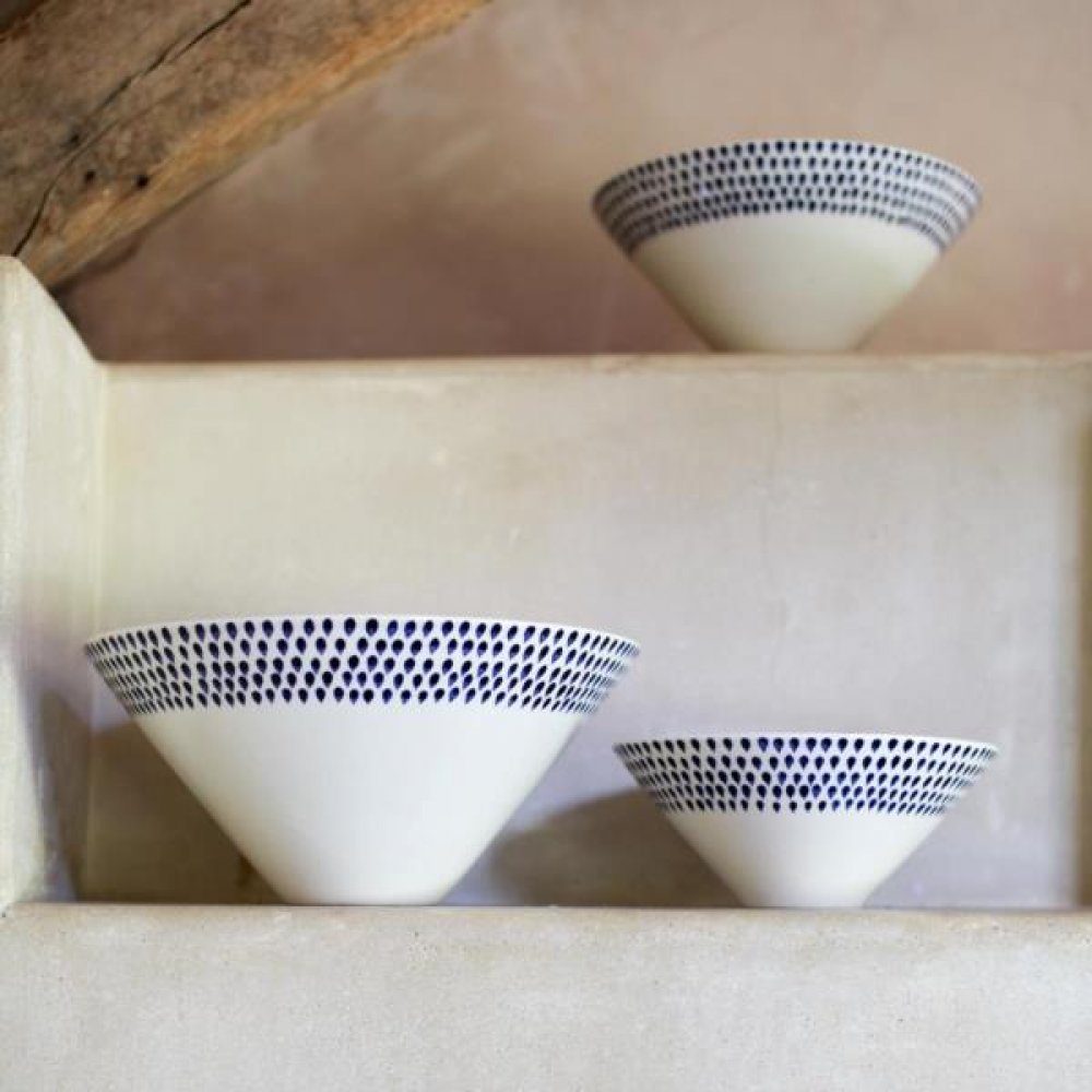 Premium Indigo Drop Serving Bowl - Elegant Handcrafted Ceramic Bowl for Salads, Pasta & Desserts - Perfect for Dinner Parties & Family Gatherings
