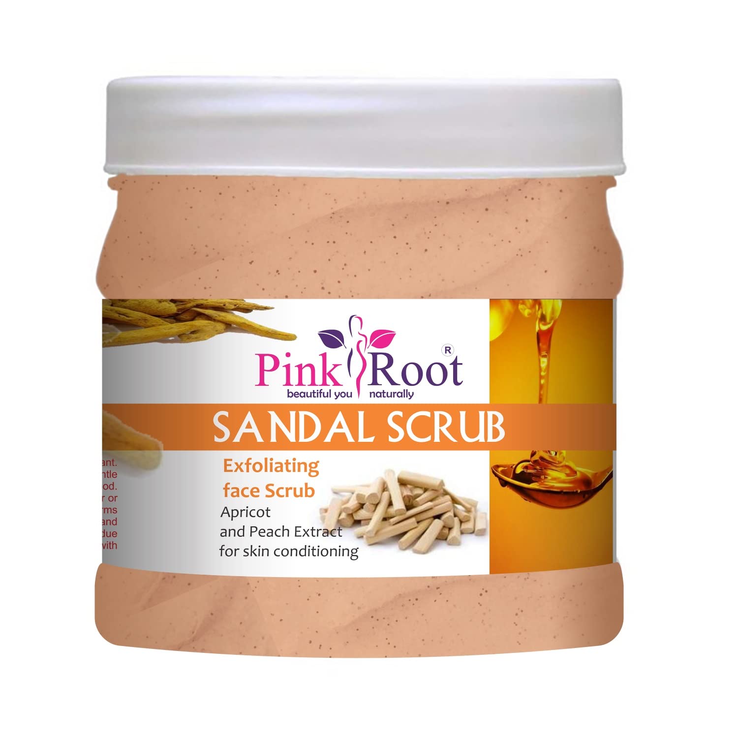 Pink Root Green Tea Massage Gel & Sandal Scrub Set - 500ml Each | Organic Skincare for Relaxation & Exfoliation - Perfect for Spa Day & Self-Care Routine