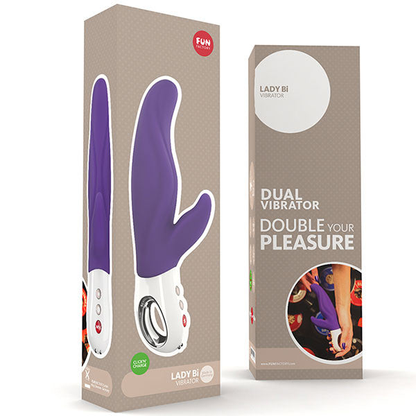 Fun Factory Lady Bi Dual Vibrator - Rechargeable Silicone Vibrating Massager for Women, G-Spot & Clitoral Stimulation - Perfect for Couples Play & Solo Pleasure