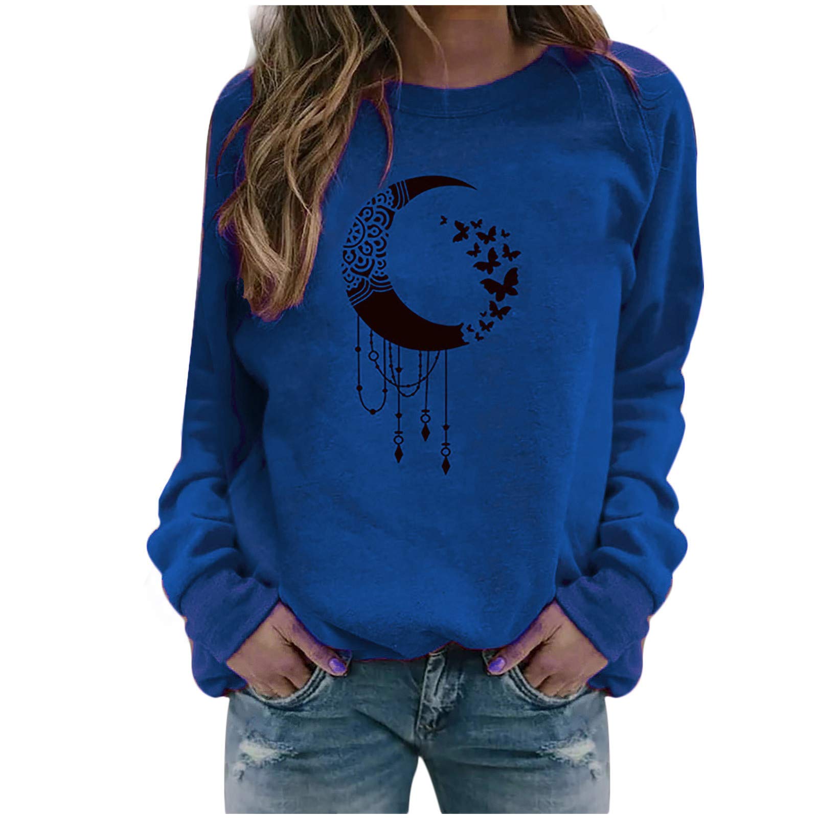 Women's Autumn Winter Casual Tops - Printed Sweatshirt Blouse Tee & Turtleneck Sweater for Women | Cozy Fall & Winter Fashion, Office Wear & Casual Outfits