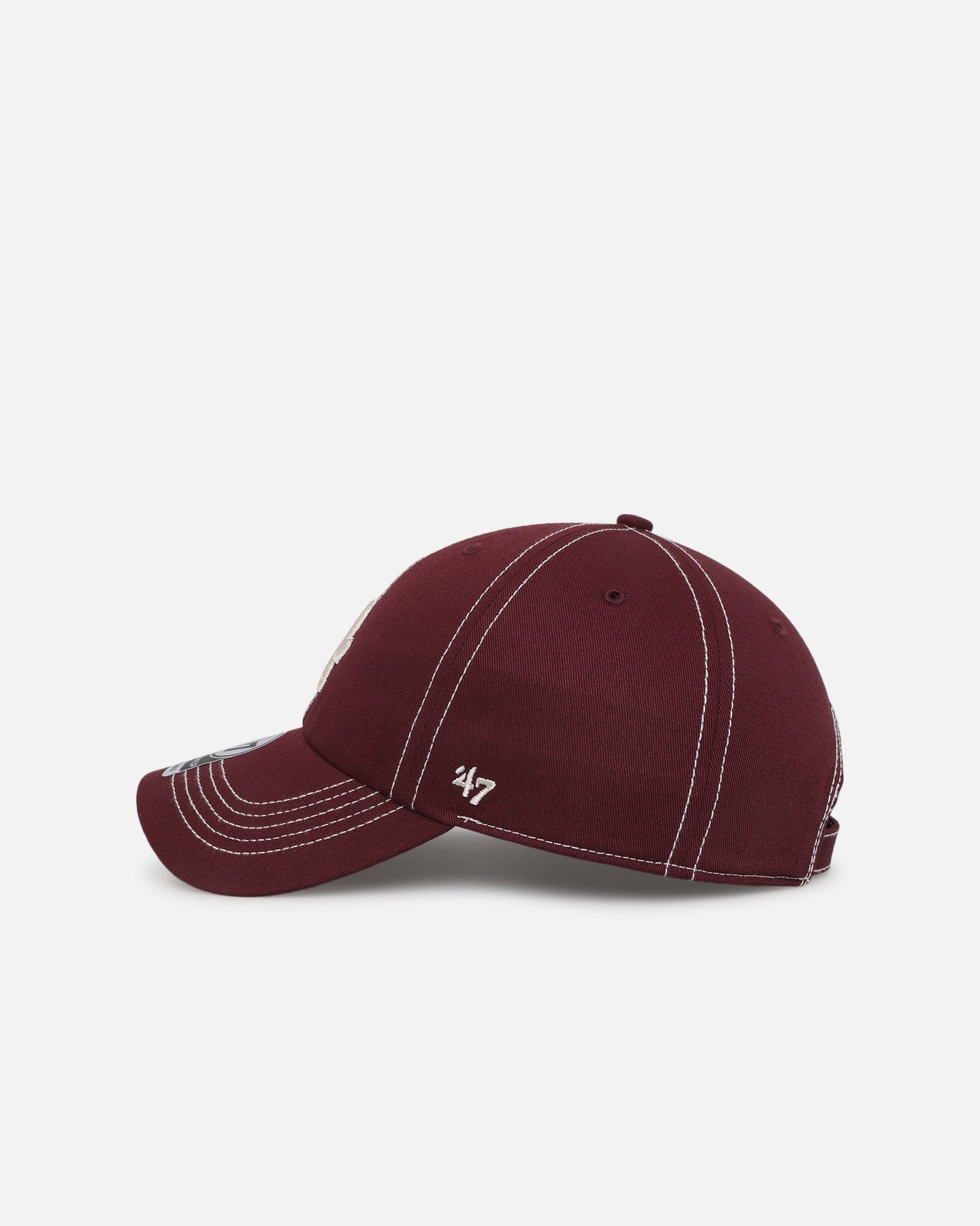47 Brand Los Angeles Dodgers 47 Clean Up Strapback Dark Maroon Adjustable Hat - Official MLB Baseball Cap for Men & Women - Perfect for Games, Streetwear & Casual Outfits