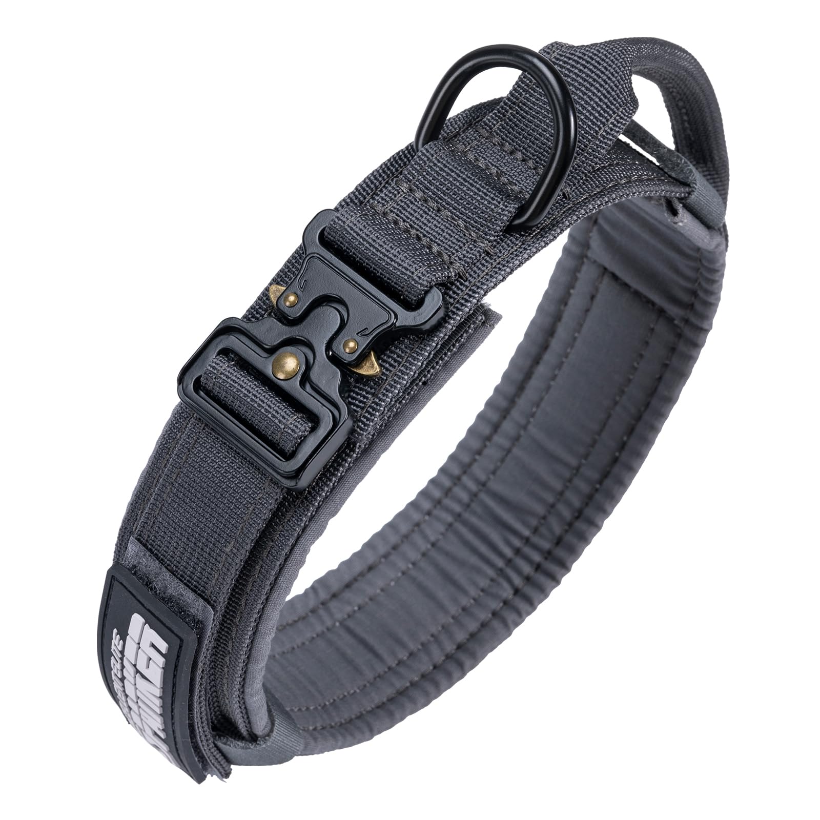 Tactical Dog Collar - Adjustable Nylon K9 Collar with Bungee Leash for Military & Police Dogs - Perfect for Training, Outdoor Adventures & Security Work