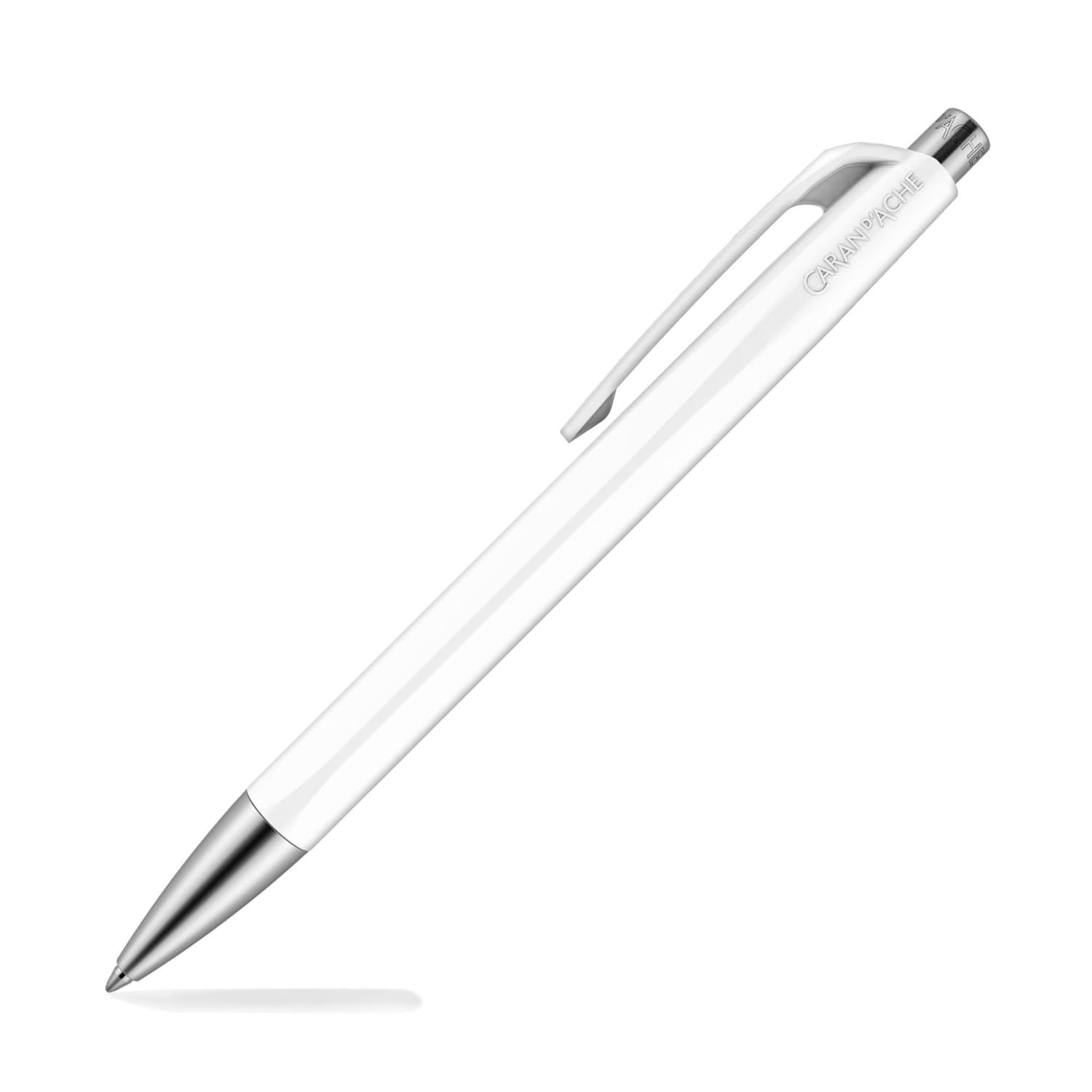 Premium Caran d'Ache 888 Infinite White Ballpoint Pen - Luxury Writing Instrument for Office, Business & Gift Giving