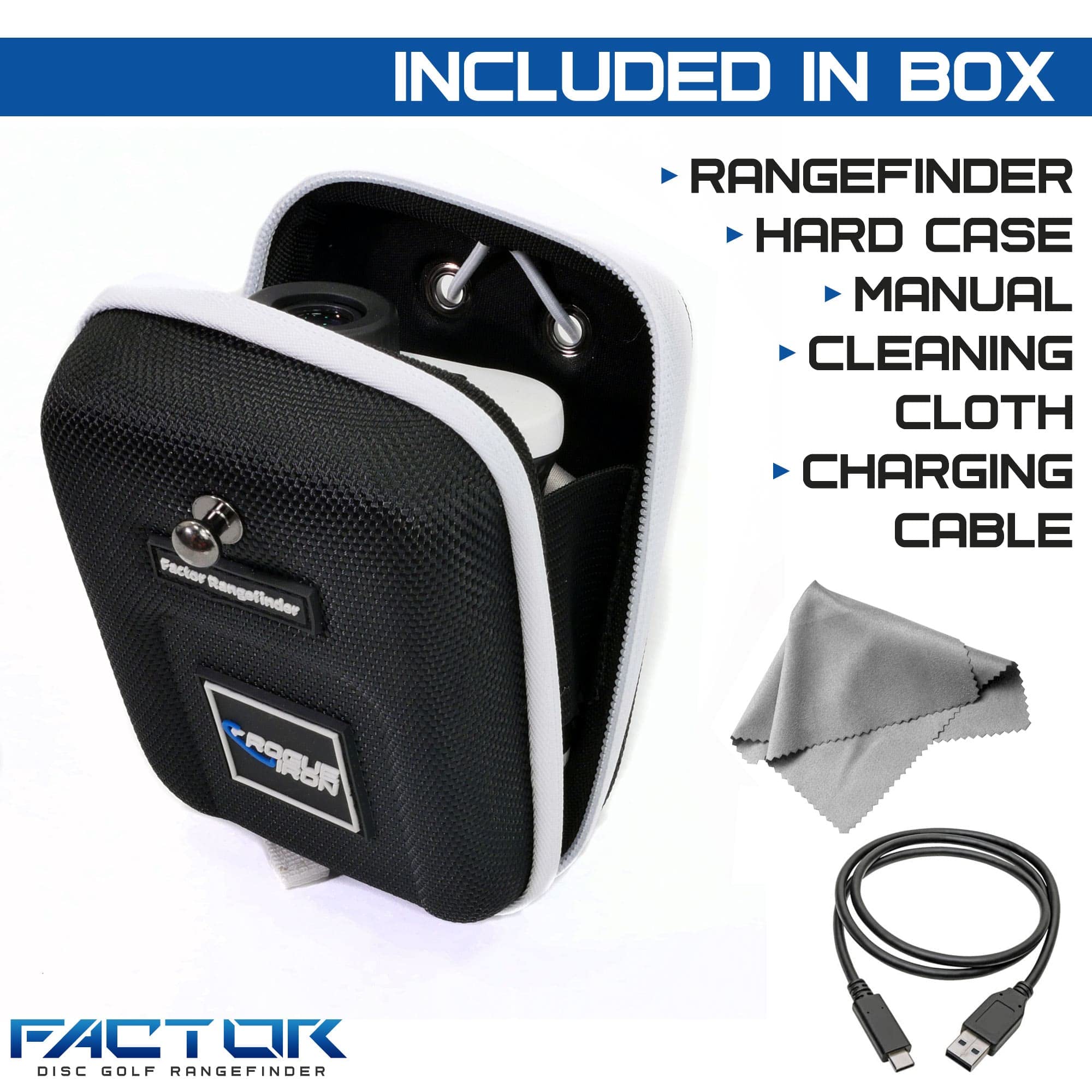 Rogue Iron Disc Golf Rangefinder - Accurate Distance Measurer in Feet for Disc Golf Players | Perfect for Course Navigation & Practice Sessions