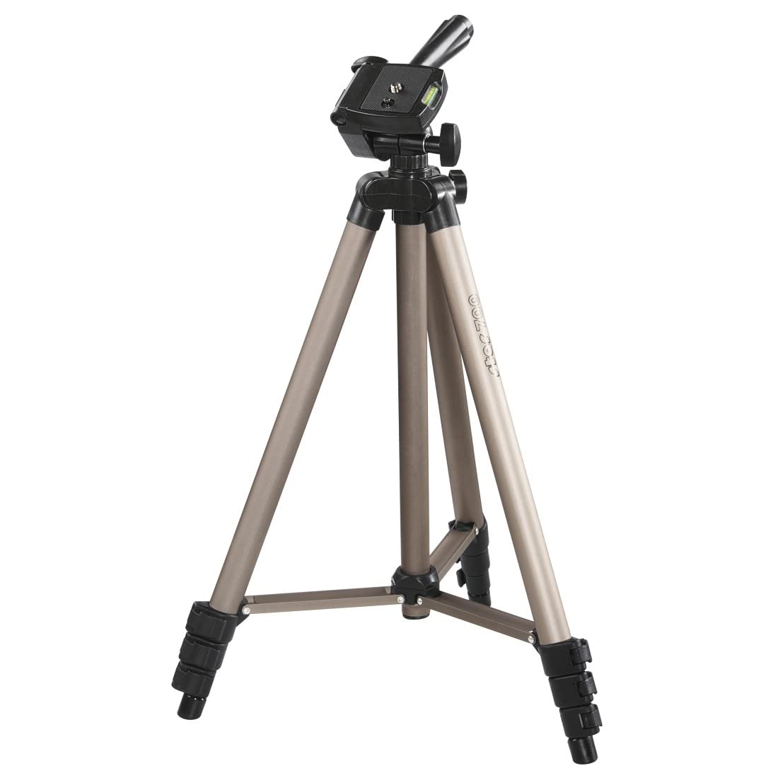 Hama Star 700 EF Camera Tripod - Lightweight Aluminum 3-Way Pan Head Tripod (42.5-125cm Adjustable Height) with Carrying Case - Compatible with DSLR & Mirrorless Cameras - Perfect for Travel Photography, Vlogging & Outdoor Shooting (Champagne Color)
