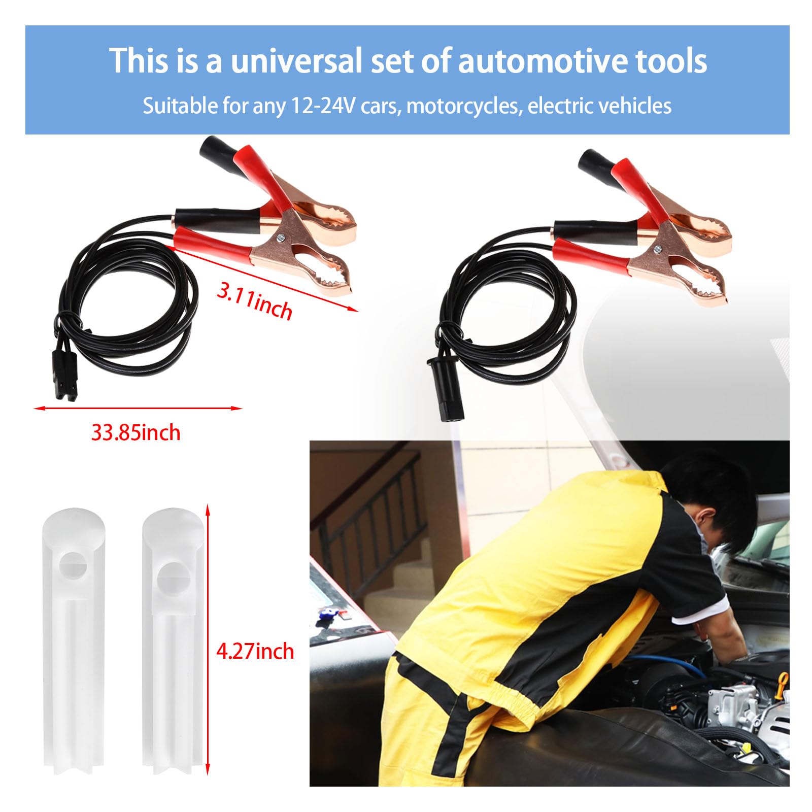 Augeny Universal Fuel Injector Cleaner Kit - Auto, Motorcycle, EV, ATV & Boat Fuel Injection Nozzle Cleaning Tool Set with Adapter | DIY Car Maintenance & Engine Performance Improvement