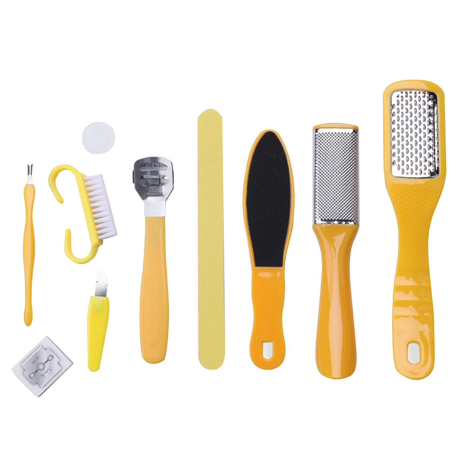 Professional Stainless Steel Foot File & Callus Remover - Exfoliating Pedicure Tool for Hard Skin & Calluses Removal - Foot Grinding & Washing Kit for Home Spa & Pedicure Care