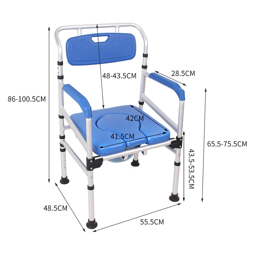 3 in 1 Adjustable Height Bath Toilet Chair - Deluxe Padded Shower Stool for Adults & Elderly, Bedside Commode Seat with Safety Handles - Ideal for Pregnancy, Post-Surgery Recovery & Home Care Use