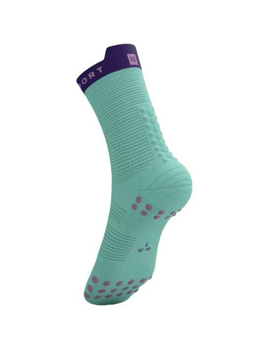 Compressport Unisex Pro Racing Socks v4.0 - High Performance Running Socks for Men & Women - Breathable & Supportive - Shell Blue/Purple - Ideal for Marathon, Trail Running & Athletic Training