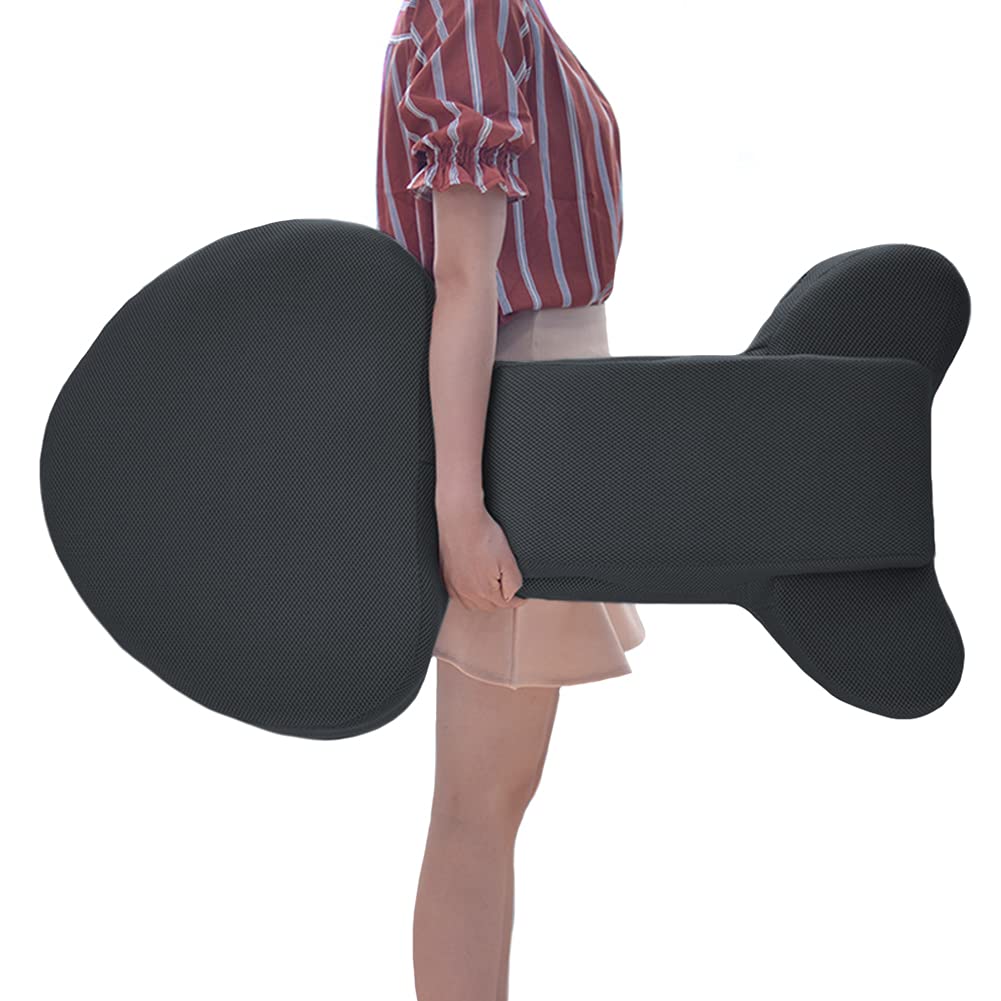 Adjustable Floor Chair with Back Support - Ergonomic Gaming & Lounger Chair, Removable Cover, Foldable Design for Reading, Meditation, TV Watching - Black Tatami Sofa Bed for Home, Office & Outdoor Use