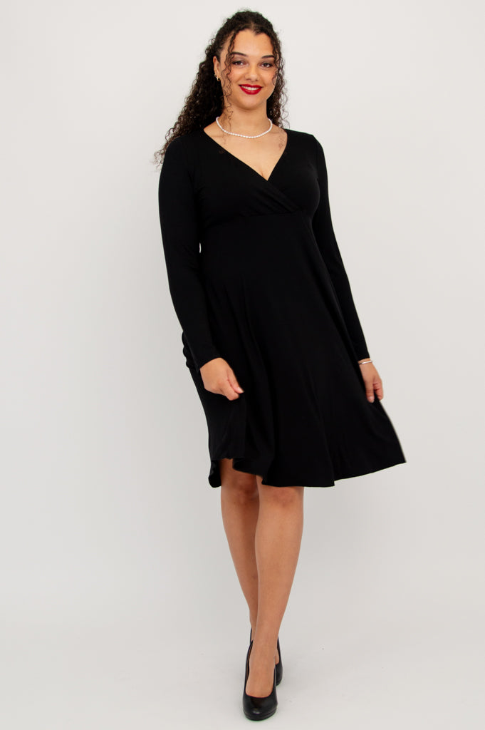 Denver Women's Black Bamboo Dress - Soft & Breathable Summer Dress for Casual Wear, Office & Outdoor Activities