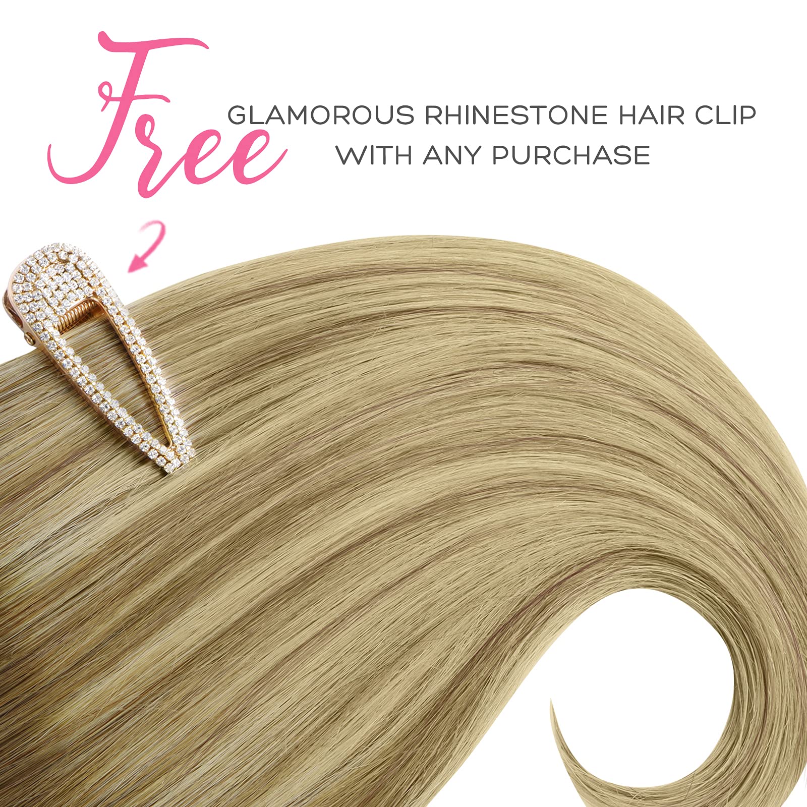 Marat Clip in Human Hair Extensions 18 Inch 120g - Walnut Brown, Ash Brown & Bleach Blonde Straight Remy Hair - Perfect for Parties, Weddings & Daily Styling