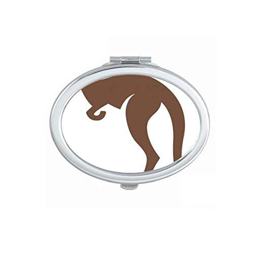 DIYthinker Australia Kangaroo Brown Outline Mirror - Portable Folding Double-Sided Makeup Mirror for Travel, Vanity & Home Decor