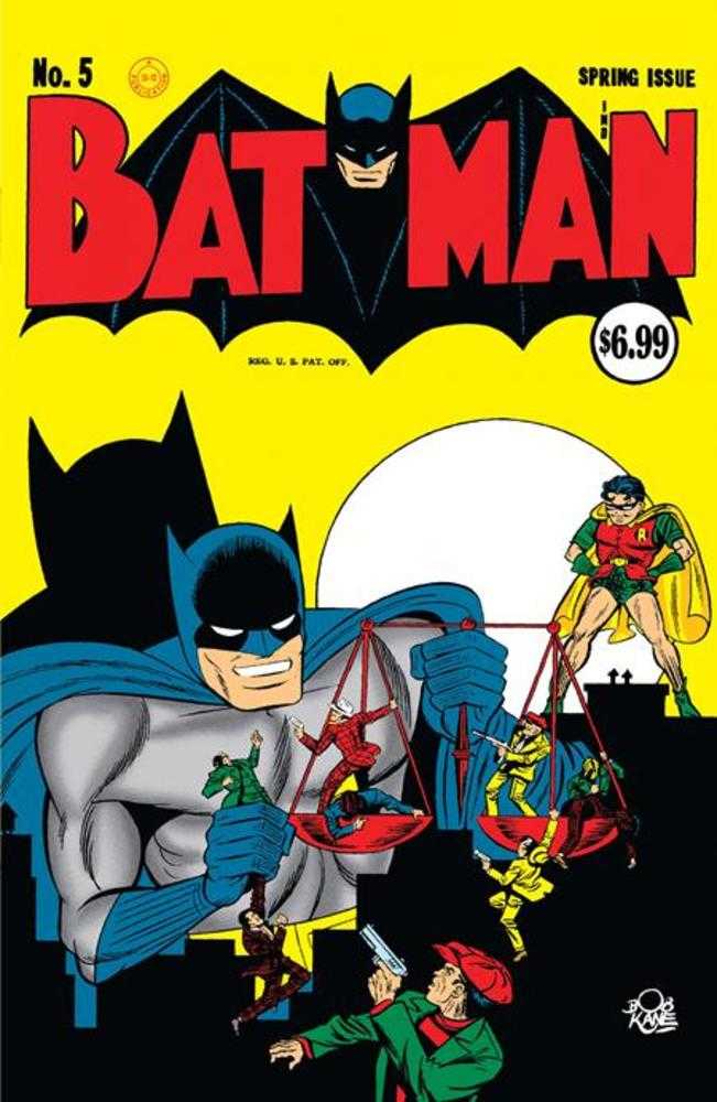 Batman #5 Facsimile Edition - Bob Kane Cover A - DC Comics Collectible Comic Book for Superhero Fans & Collectors - Perfect for Display, Gifts & Comic Book Collections