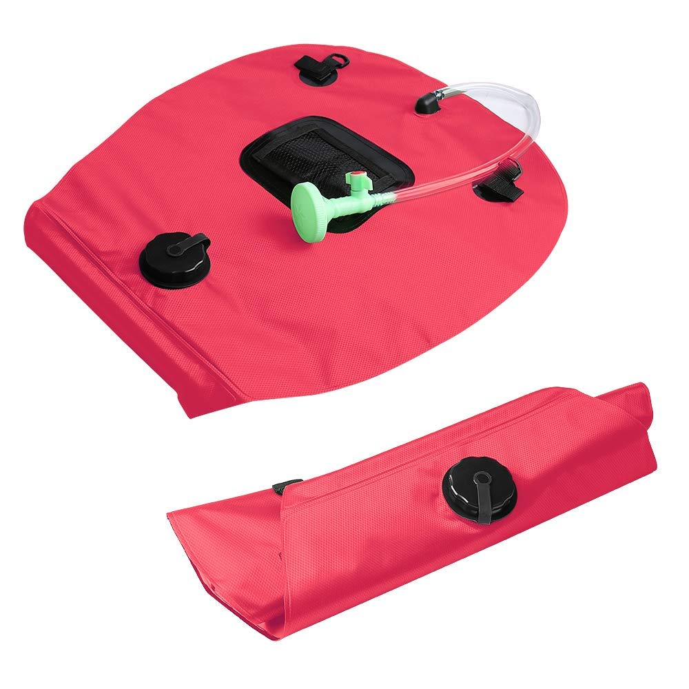 5 Gallon Solar Shower Bag - 20L Portable Camping Shower with Removable Hose & On/Off Switchable Shower Head | Perfect for Beach, Swimming, Hiking, RV Trips & Outdoor Adventures | Lightweight Solar Heated Water Bag for Camping, Travel & Emergency Use