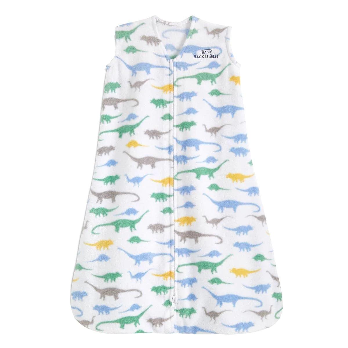 Goldtex Halo Sleepsack Swaddle - Micro Fleece Dinosaur Design - 3 TOG Warmth for Newborns & Infants - Perfect for Cozy Nights & Safe Sleep