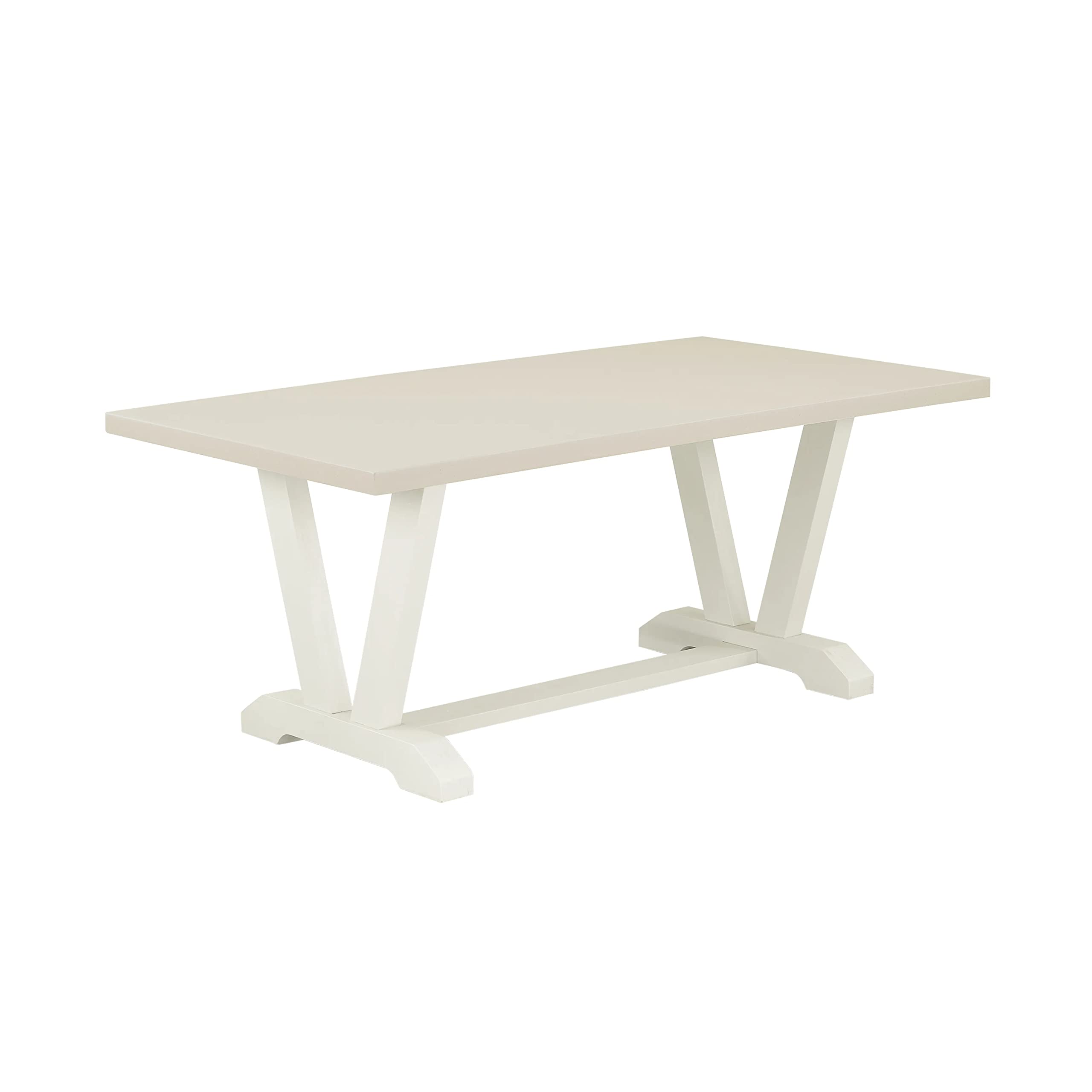 East West Furniture 5-Piece Dining Table Set for 4 - 40x72 Inch Rectangle Kitchen Table with V-Legs & 4 Baby Blue Linen Fabric Chairs | Perfect for Small Spaces, Breakfast Nooks & Cozy Family Meals | V027SI215-5 Multi-Color