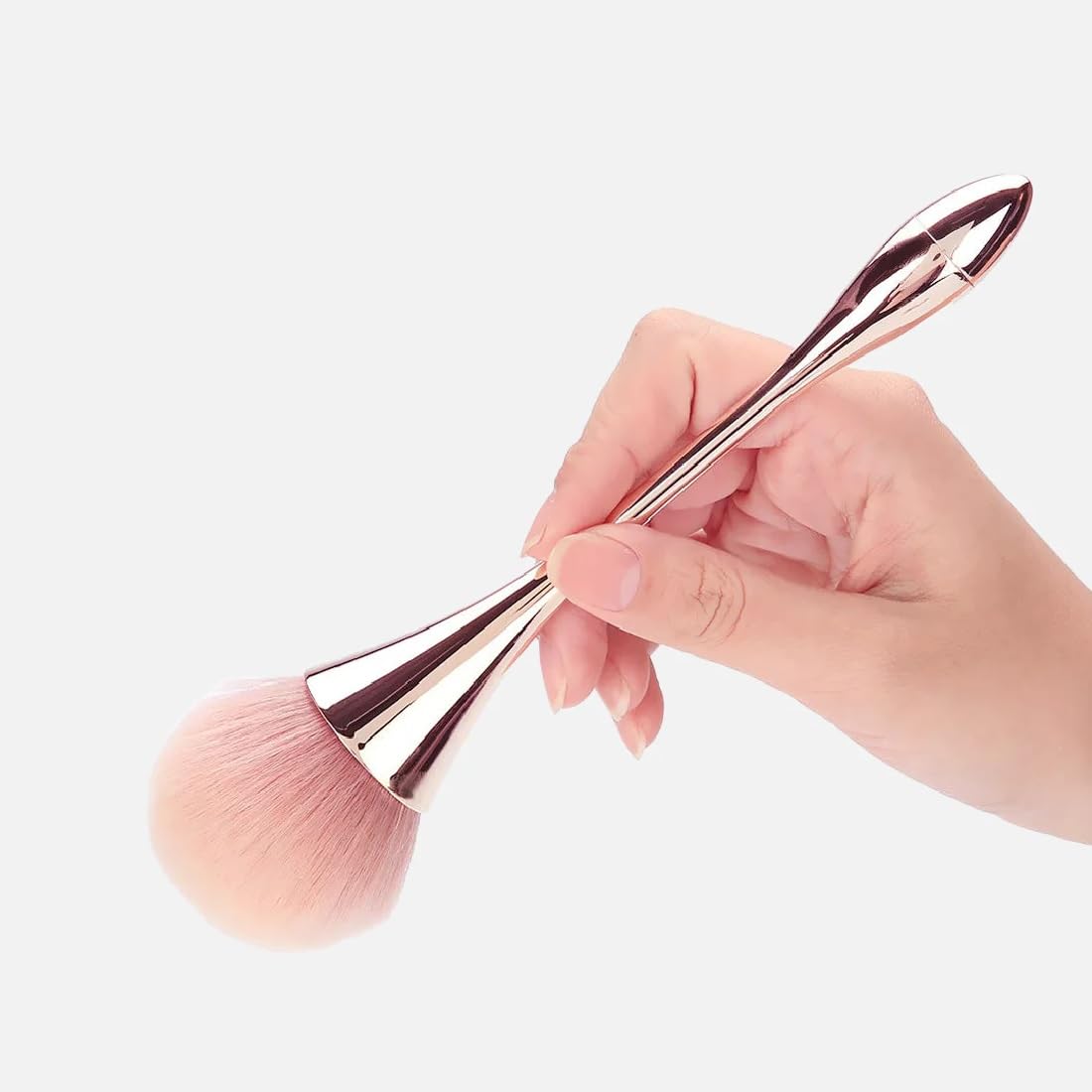 Facejewel Soft Nail Art Dust Remover Brush - Long Handle Manicure Tool for Acrylic & UV Gel | Makeup Powder & Blush Brush | Perfect for Nail Salons & Home Manicures | Professional Mineral Brush for Flawless Nail Art
