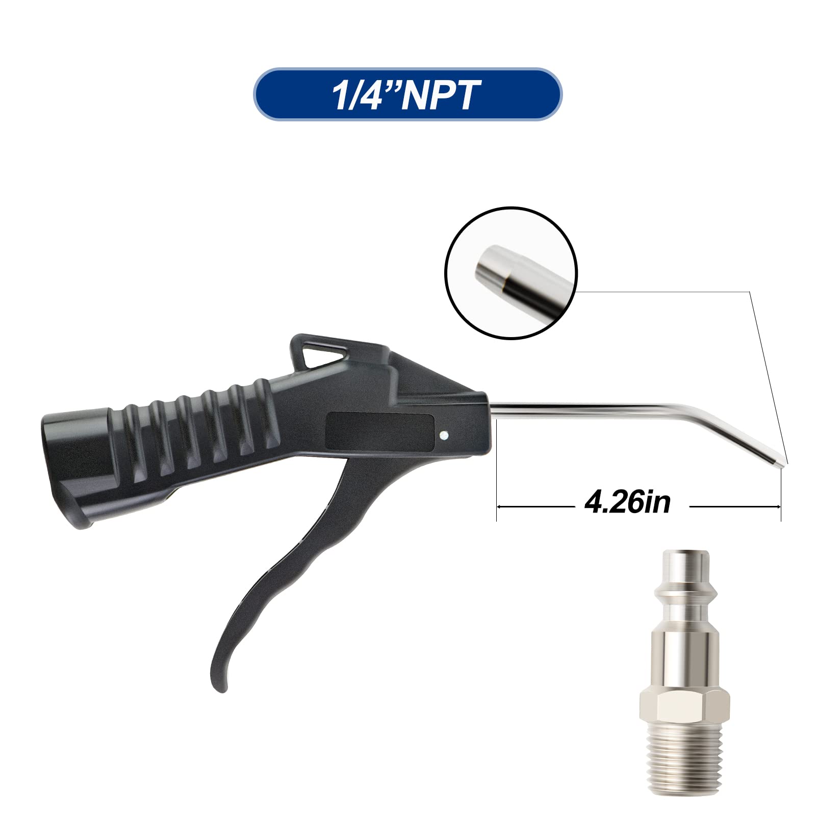 8-Piece Pistol Grip Air Blow Gun Kit with 1/4