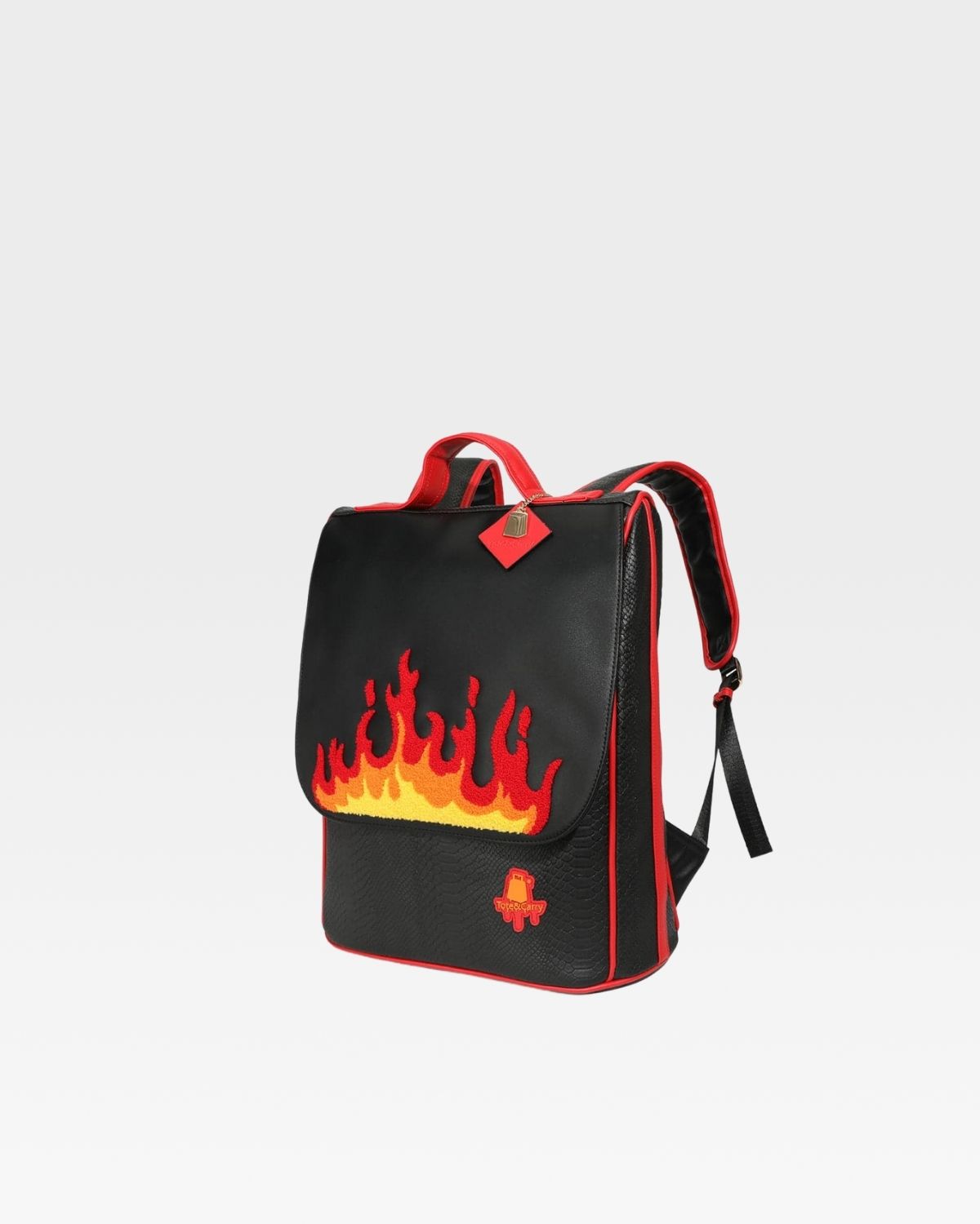 Exclusive Red Fire Backpack & Rolling Duffle Set - Water-Resistant Travel Luggage Combo for School, Gym, Camping & Outdoor Adventures