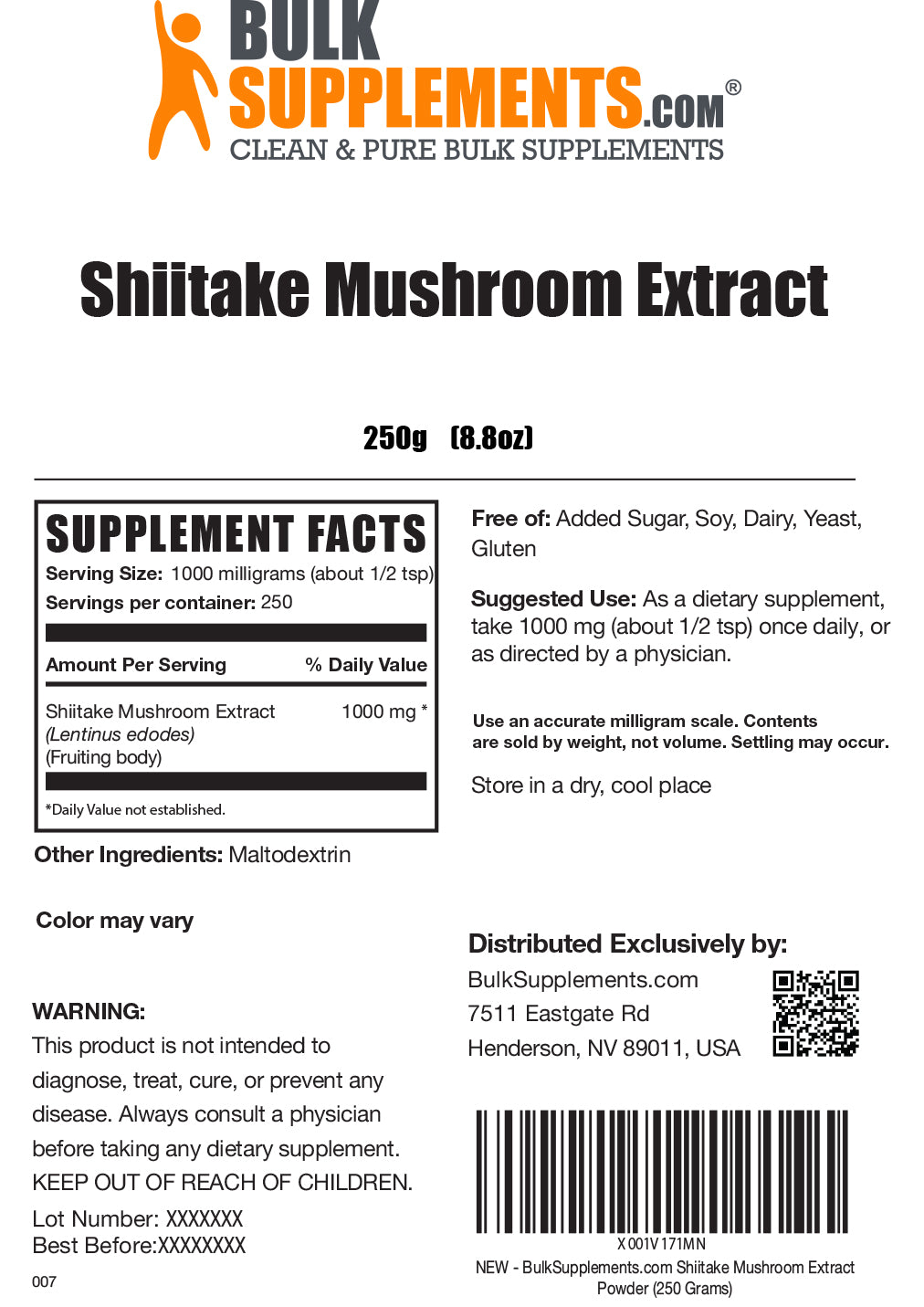 Premium Organic Shiitake Mushroom Extract Powder - Immune Support & Wellness Boost - Perfect for Smoothies, Soups, and Health Supplements
