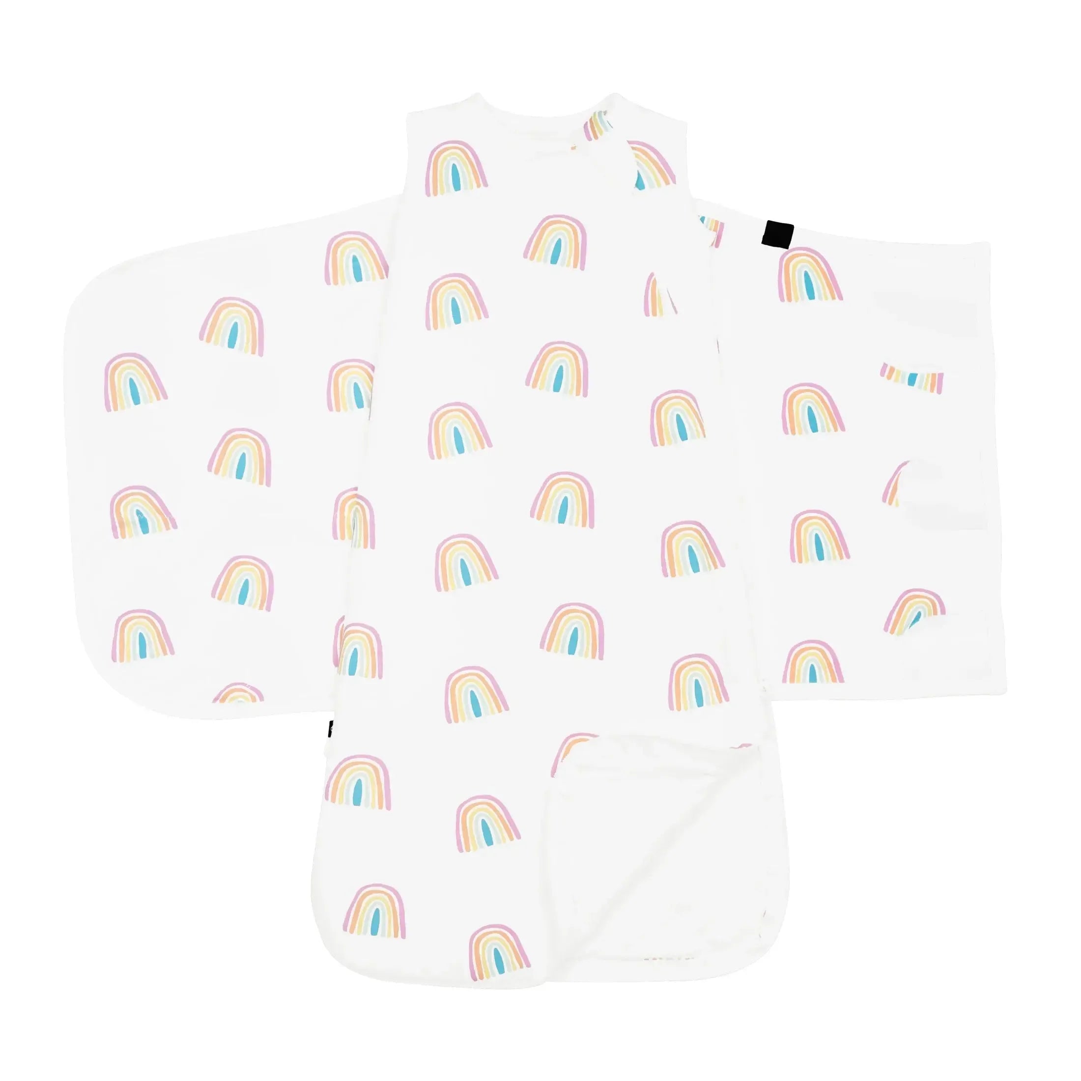 Kyte Baby Sleep Sack Swaddle Blanket - 1.0 TOG Poi Rainbow Print - Soft Baby Wearable Blanket for Newborn to Toddler - Perfect for Nursery, Daycare & Travel