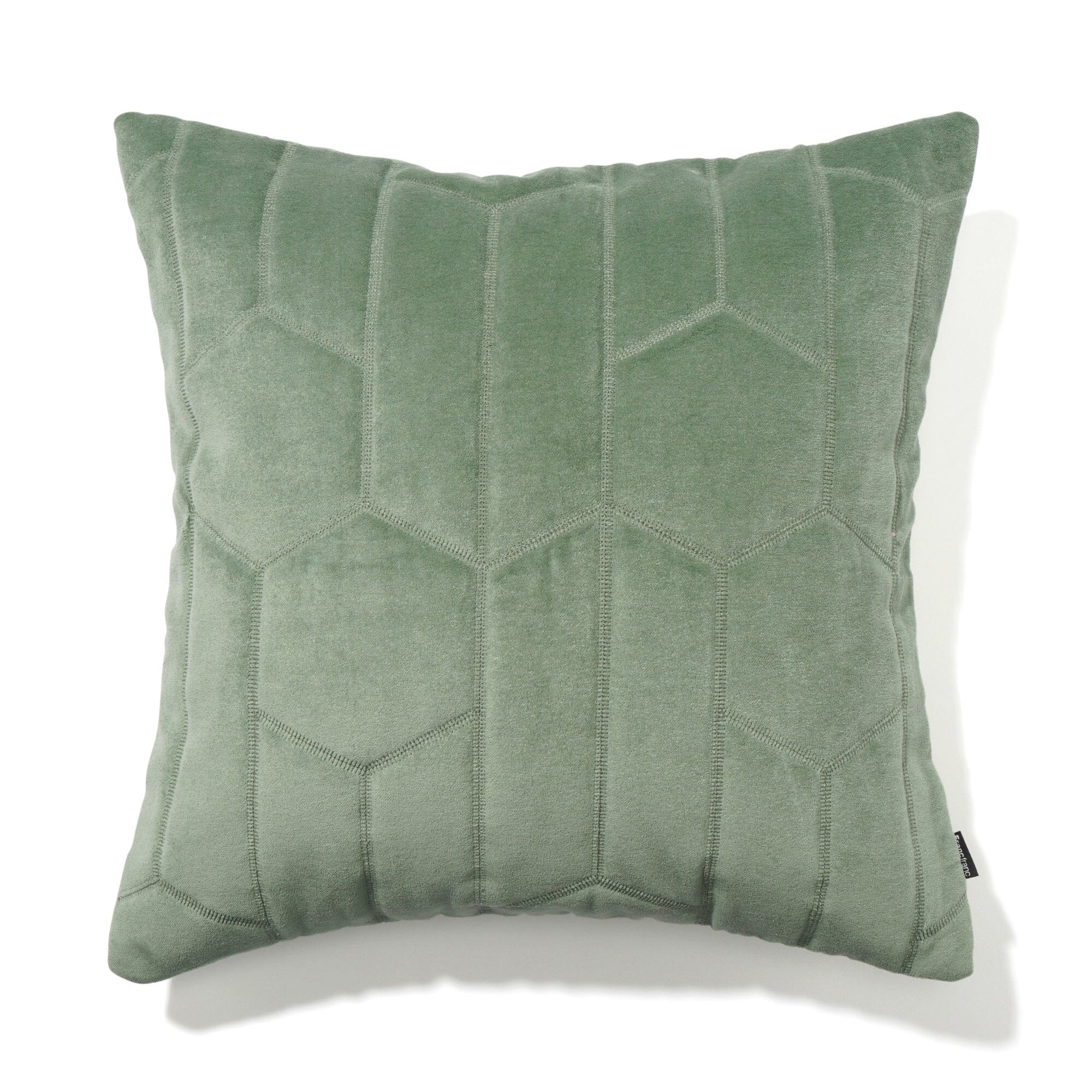 Geome Quilt Cushion Cover 45x45 Inches Green - Soft Decorative Pillow Case for Sofa, Bed, Living Room & Home Decor