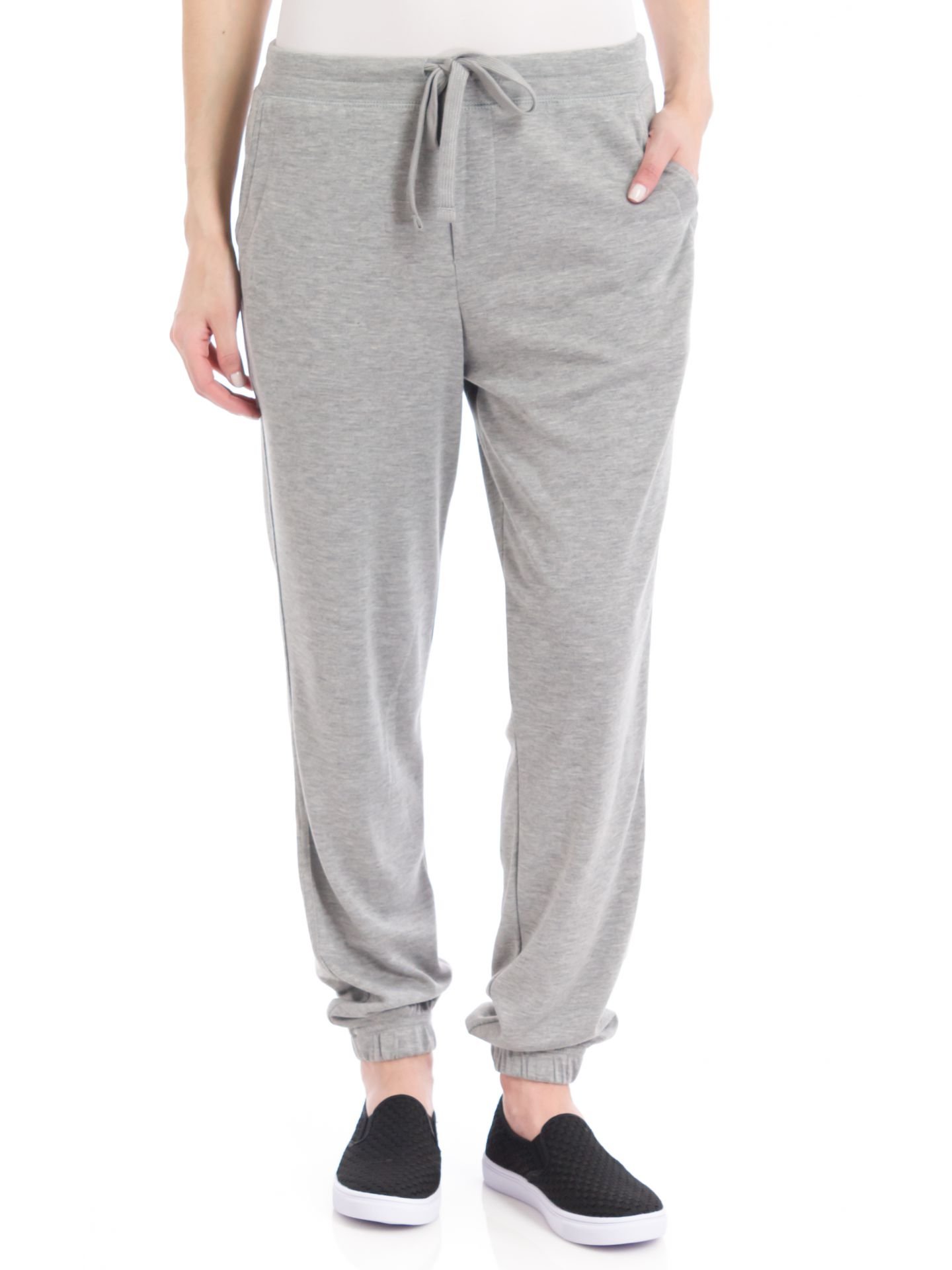 HUE Women's Chill Jersey - Soft & Comfortable Stretch Knit Lounge Pants for Relaxing at Home, Yoga, or Travel