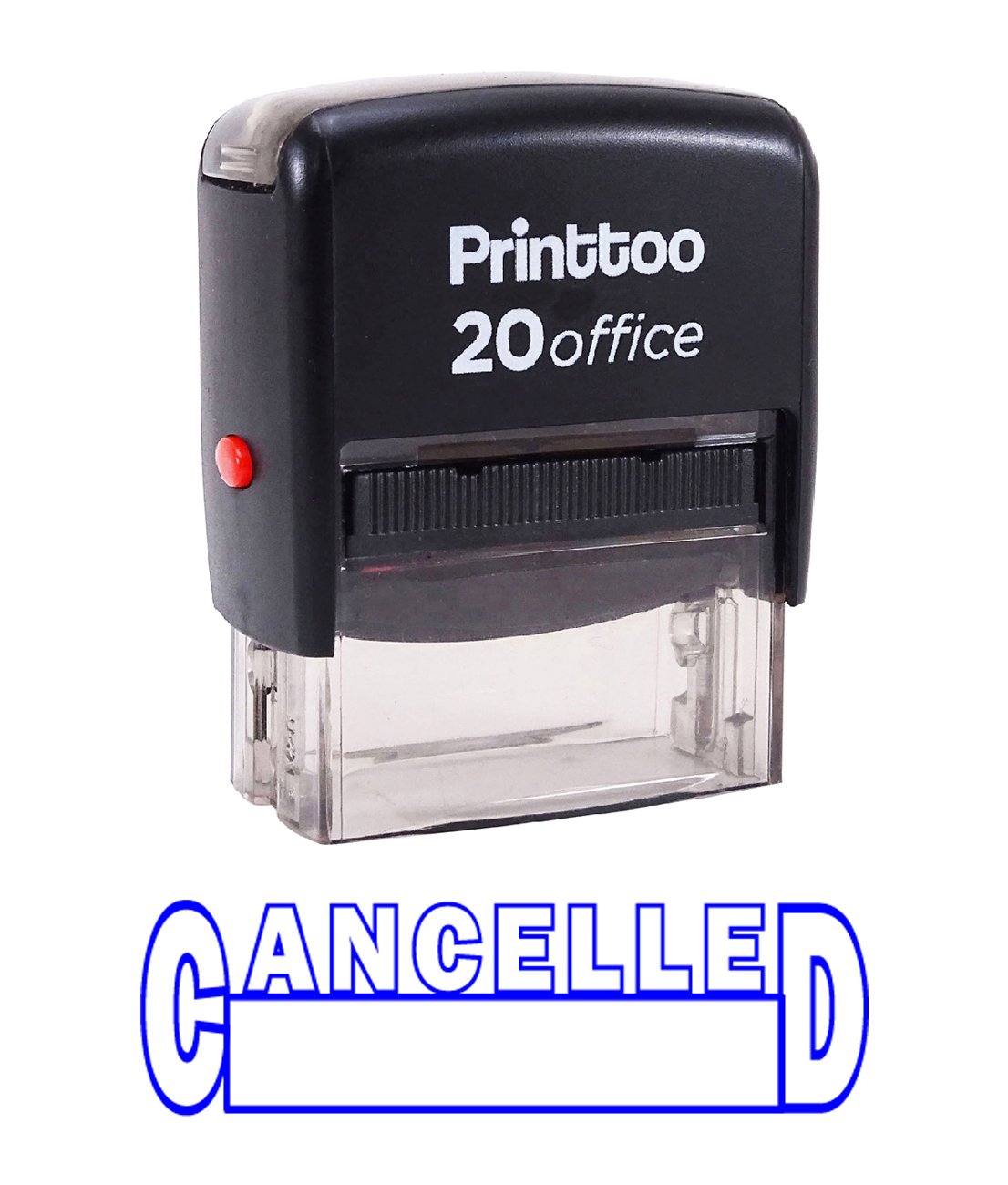 Custom Self-Inking Rubber Stamp - Personalized Office Stationery for Business, Home & School Use - Blue Printtoo Stamp for Documents, Envelopes & Paperwork
