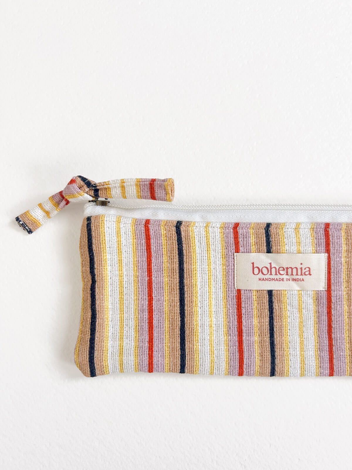 Jaipur Stripe Pencil Case - Colorful Tutti Frutti Design for School, Office & Travel Organization | Perfect for Students, Artists & Professionals