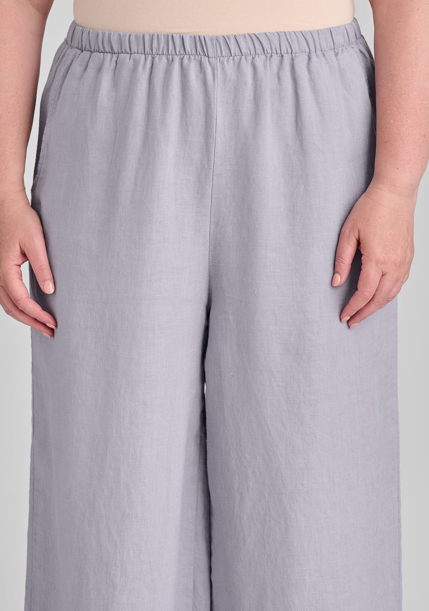 Breathable Vented Cuff Linen Pants with Elastic Waistband - Comfortable Summer Casual Wear for Women & Men