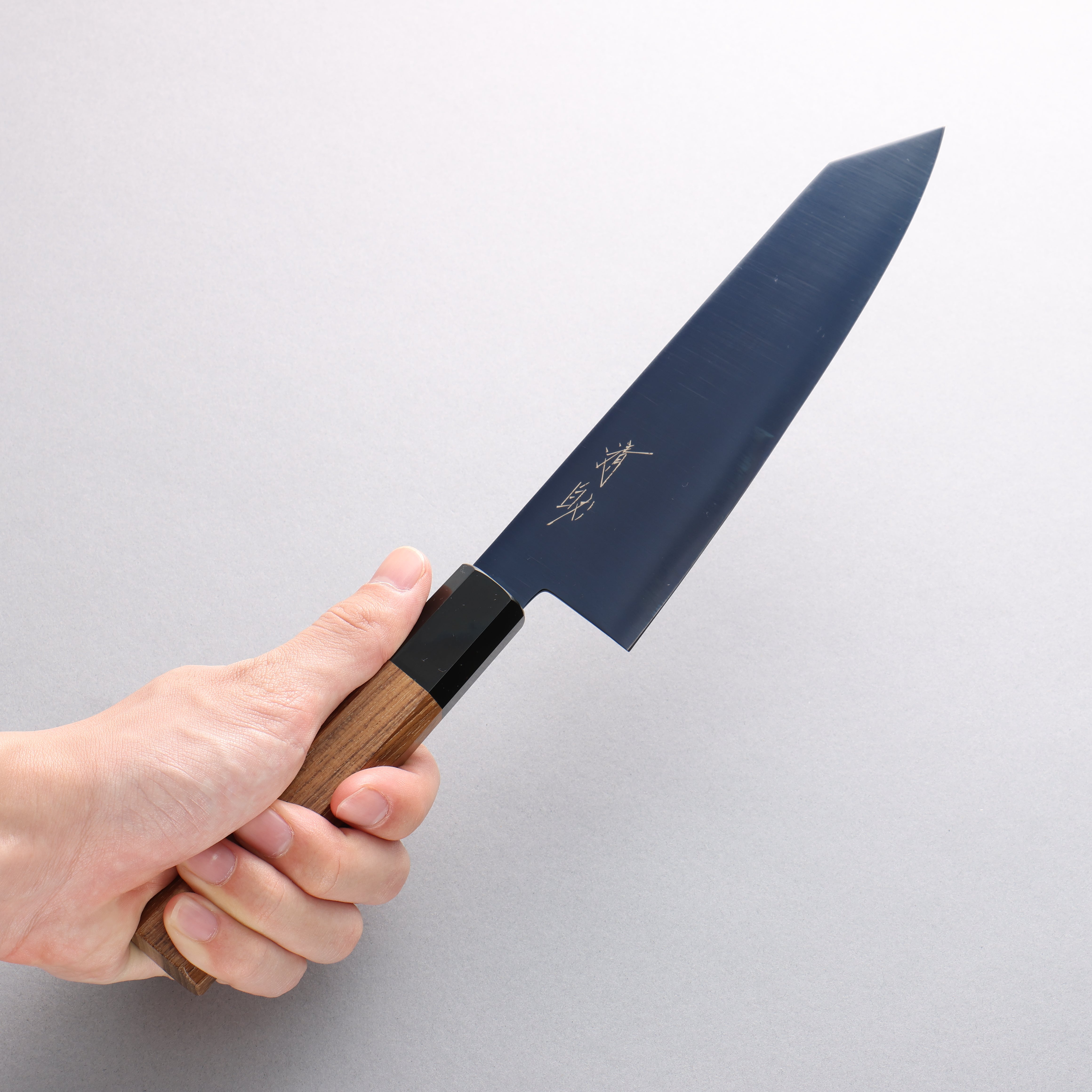 Premium Seisuke SK 85 Kiritsuke Santoku Knife 180mm - Japanese High Carbon Steel with Ion Plating, Ergonomic Teak Wood Handle with Black Plastic Ferrule - Perfect for Sushi, Vegetables & Precision Cutting